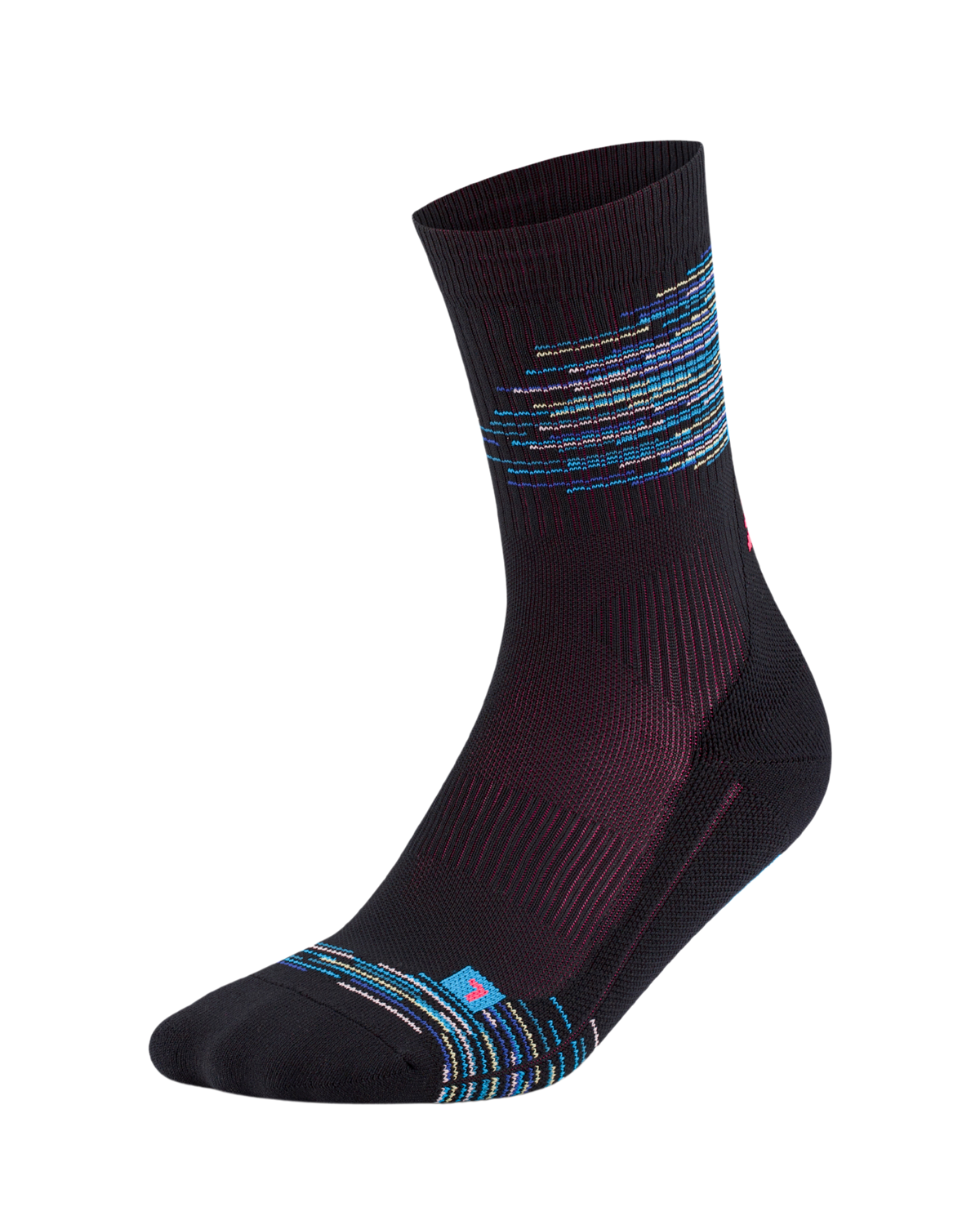 Paris Vibes Mid Cut Compression Socks, Women, Paris - Black/Blue