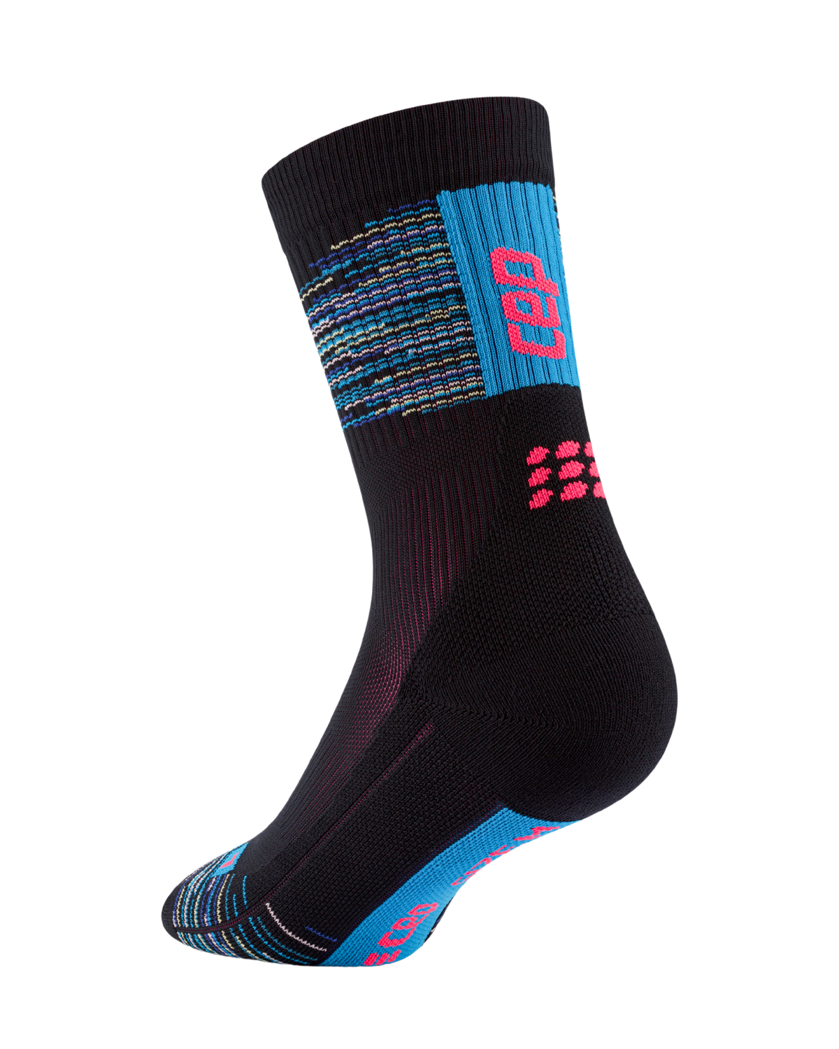 Paris Vibes Mid Cut Compression Socks, Women, Paris - Black/Blue