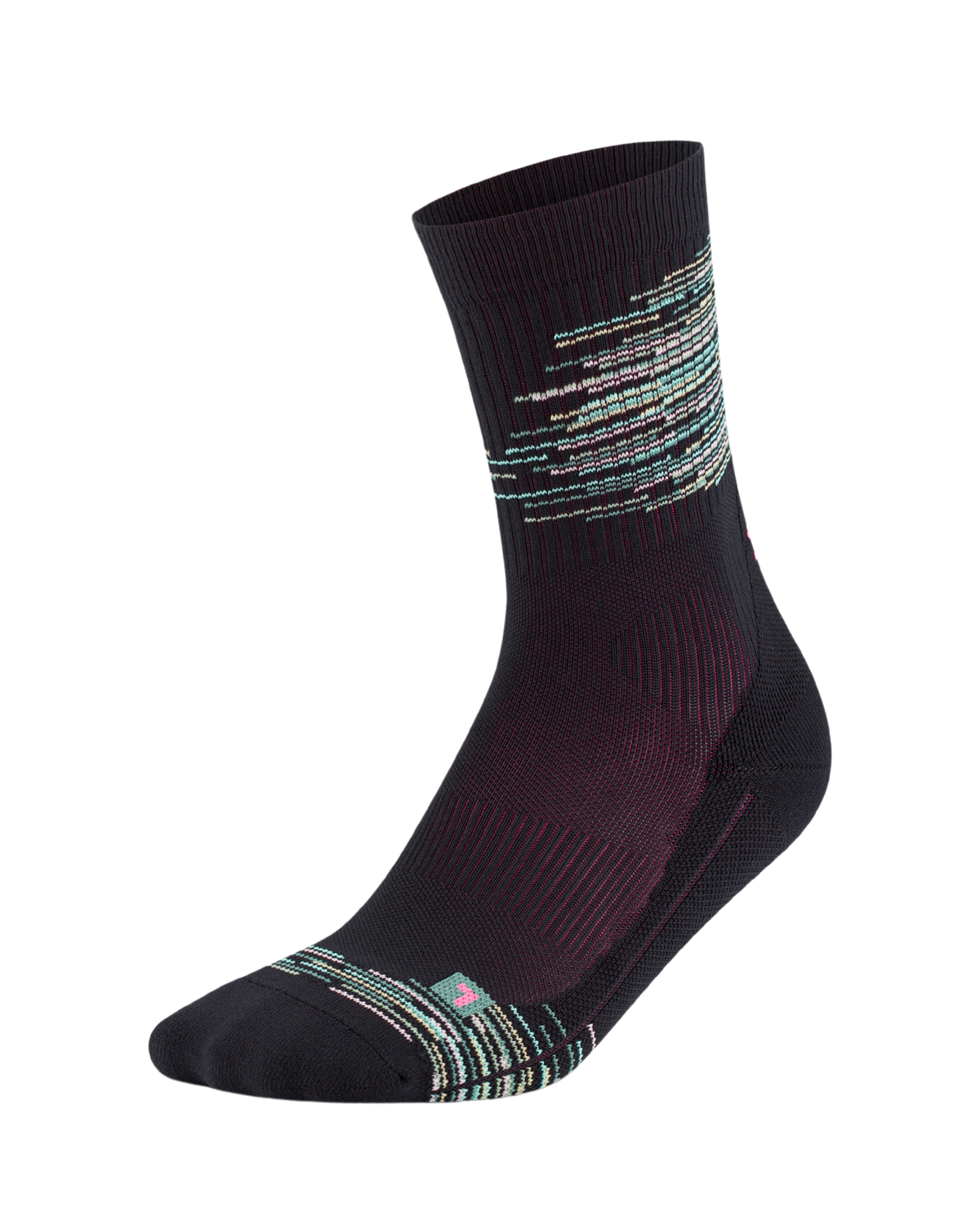 Paris Vibes Mid Cut Compression Socks, Women, Paris - Black/Green