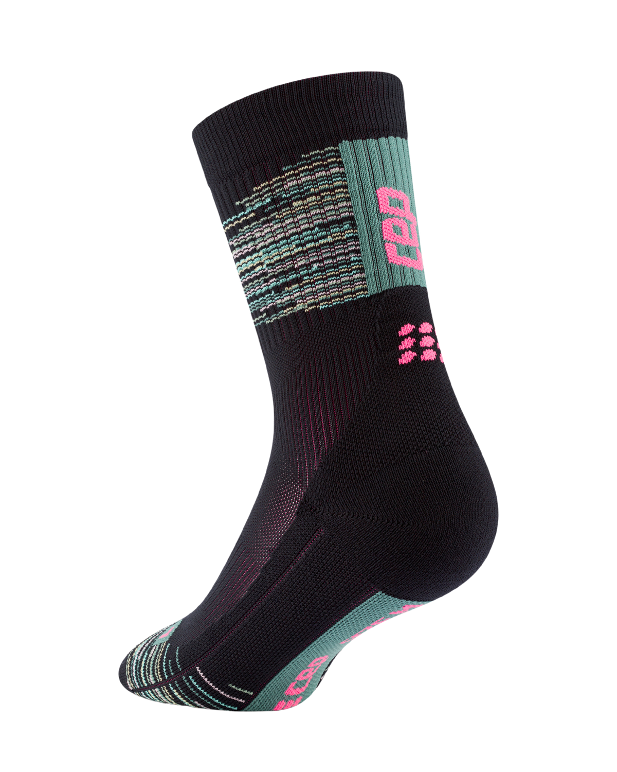 Paris Vibes Mid Cut Compression Socks, Women, Paris - Black/Green