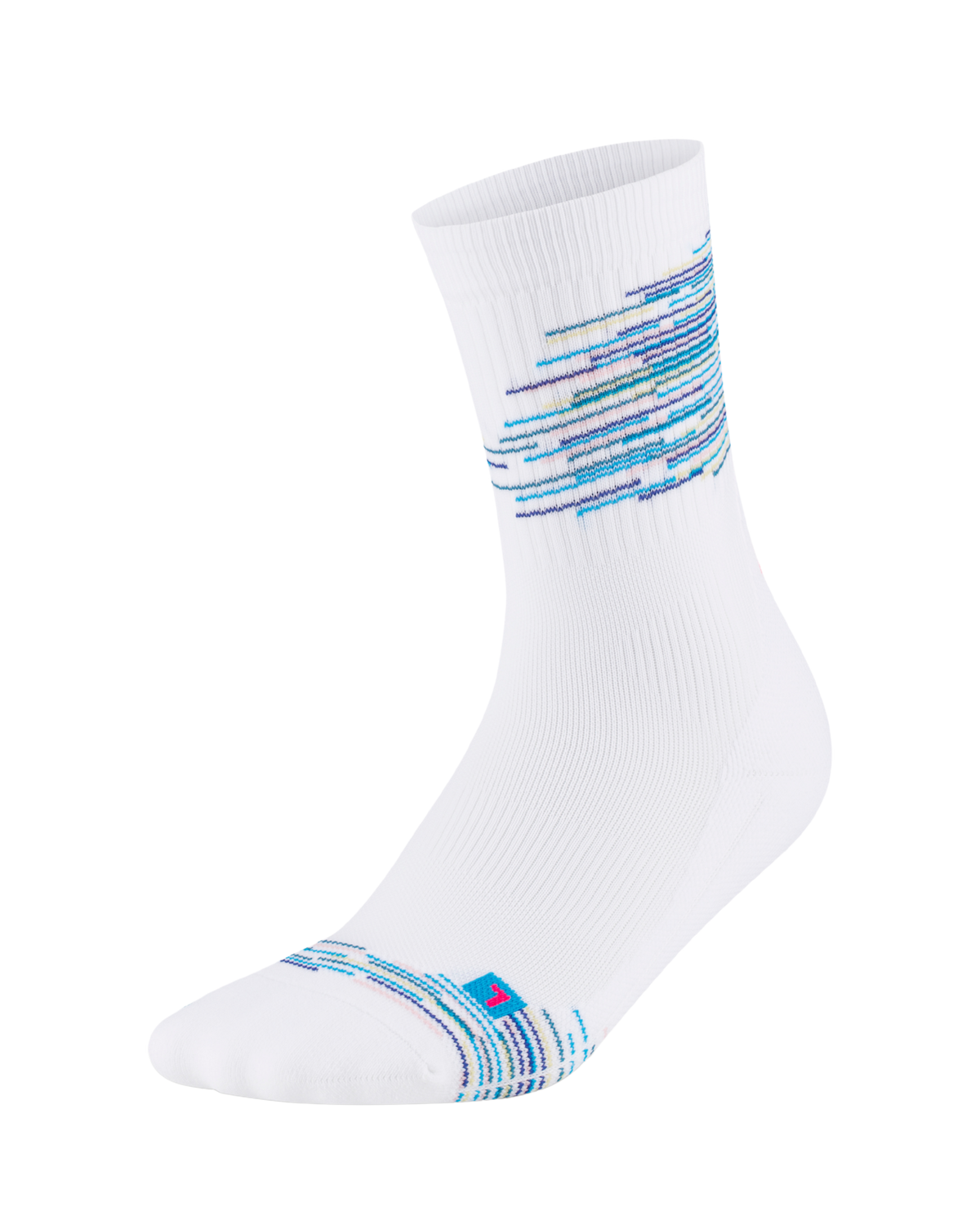 Paris Vibes Mid Cut Compression Socks, Women, Paris - White/Blue