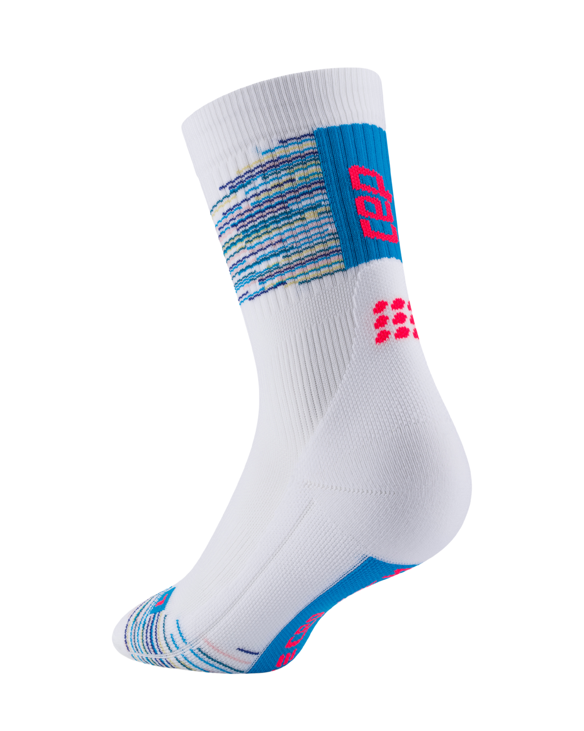 Paris Vibes Mid Cut Compression Socks, Women, Paris - White/Blue