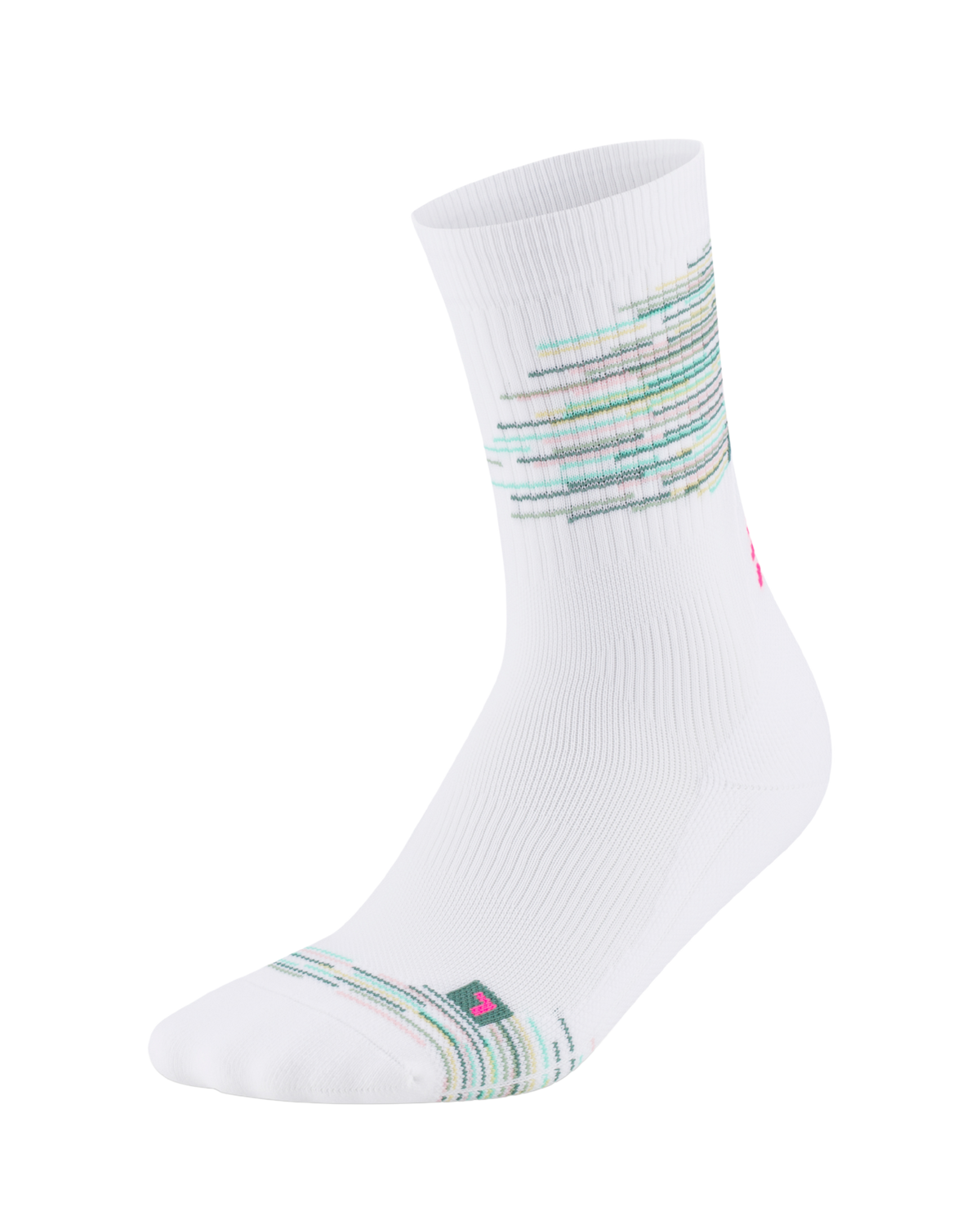 Paris Vibes Mid Cut Compression Socks, Women, Paris - White/Green