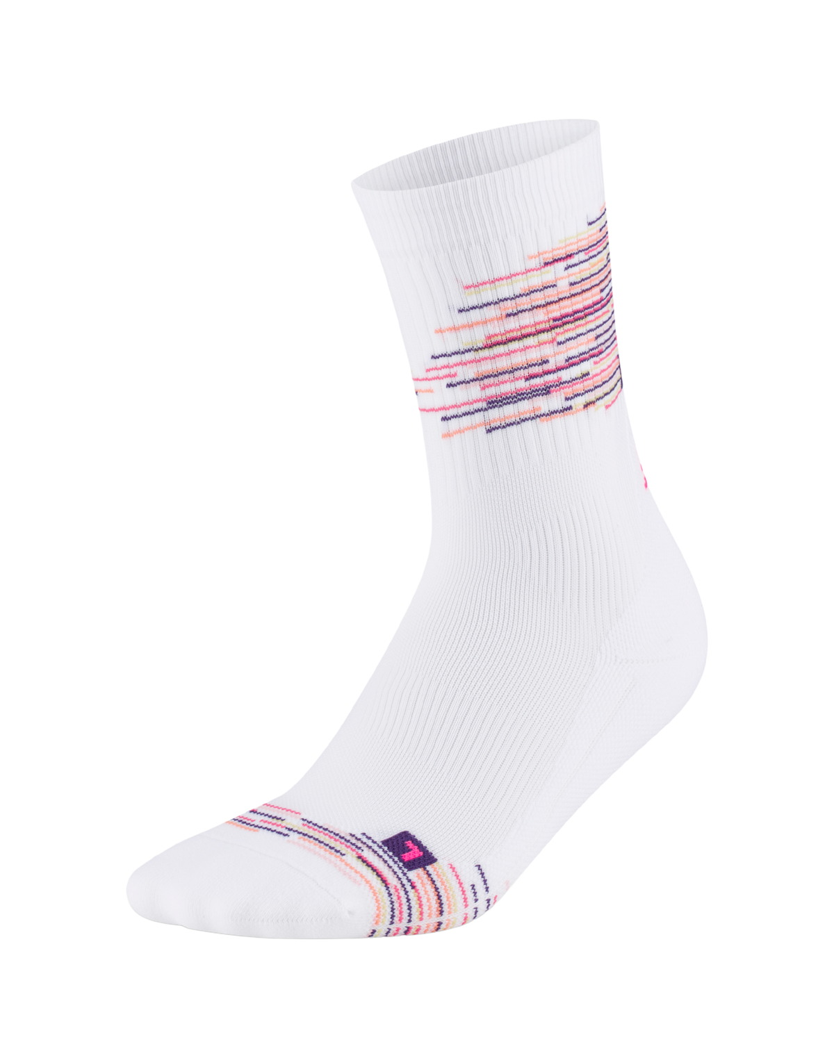 Paris Vibes Mid Cut Compression Socks, Women, Paris - White/Purple