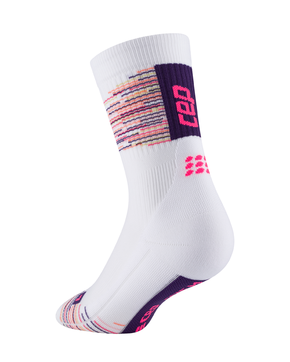 Paris Vibes Mid Cut Compression Socks, Women, Paris - White/Purple