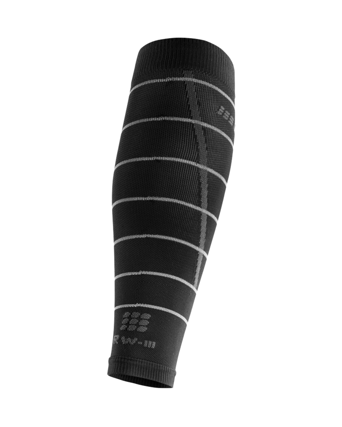 Reflective Compression Calf Sleeves, Men, Black/Silver