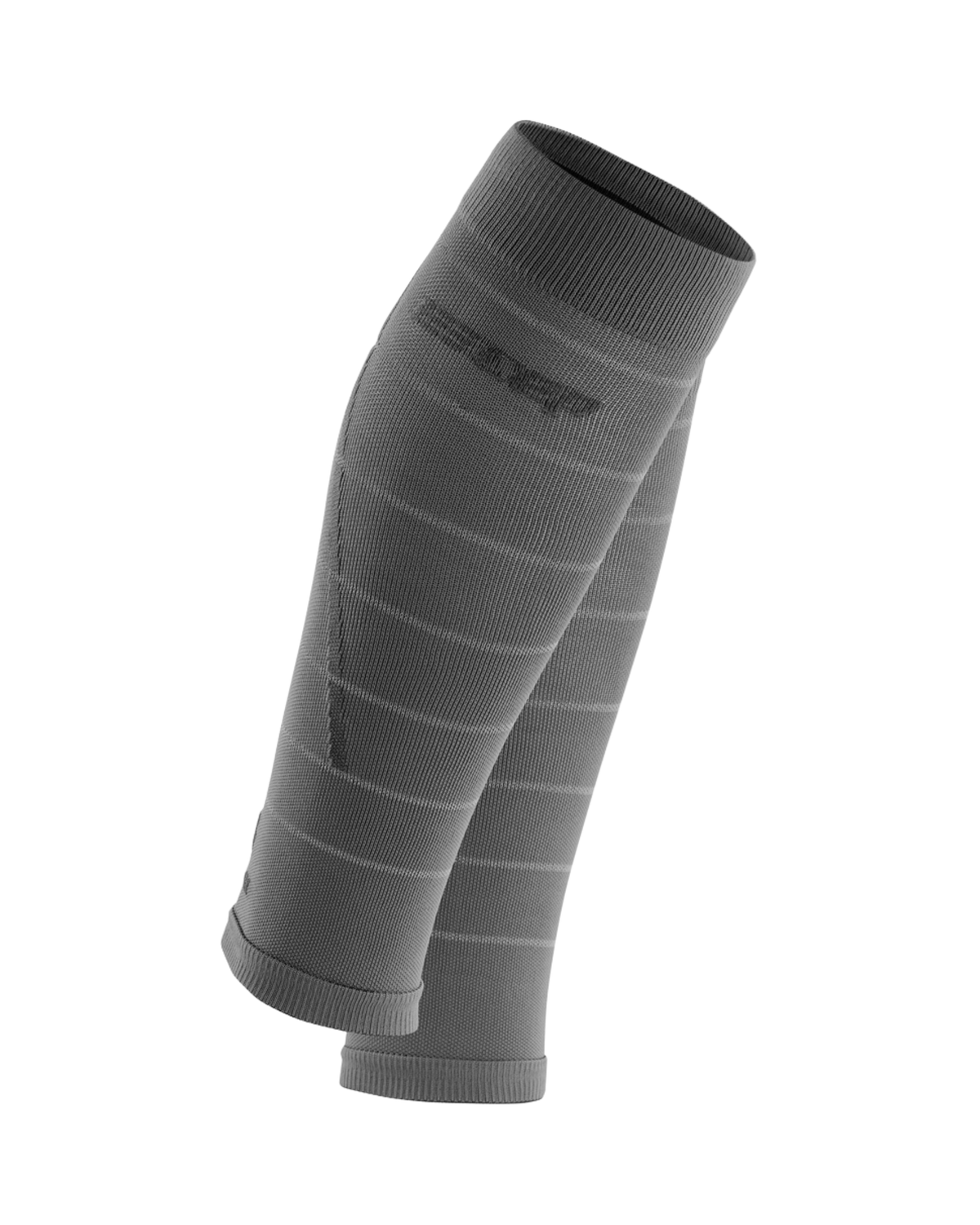 Reflective Compression Calf Sleeves, Men, Grey/Silver