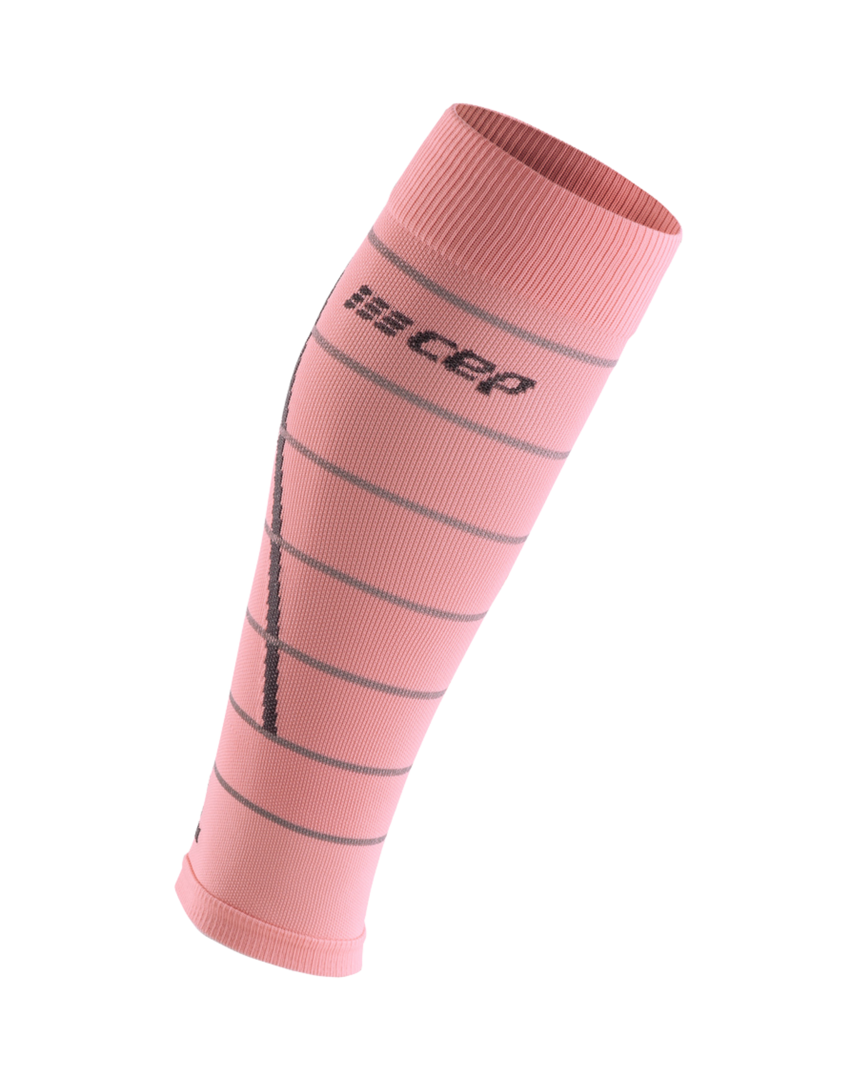 Reflective Compression Calf Sleeves, Women, Light Rose/Silver