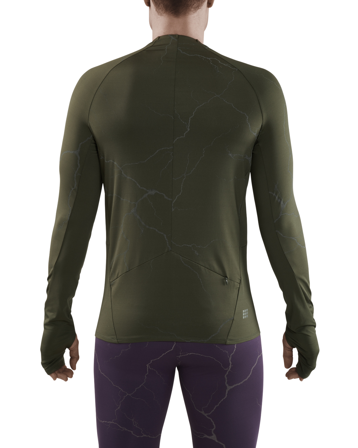 Reflective Long Sleeve Shirt, Men, Dark Green