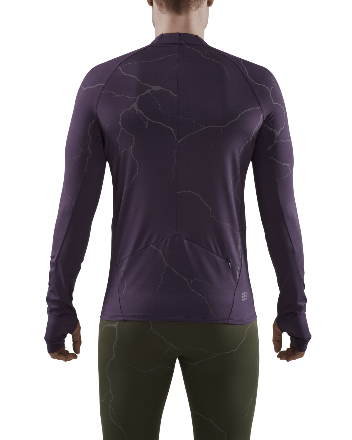 Reflective Long Sleeve Shirt, Men, Purple