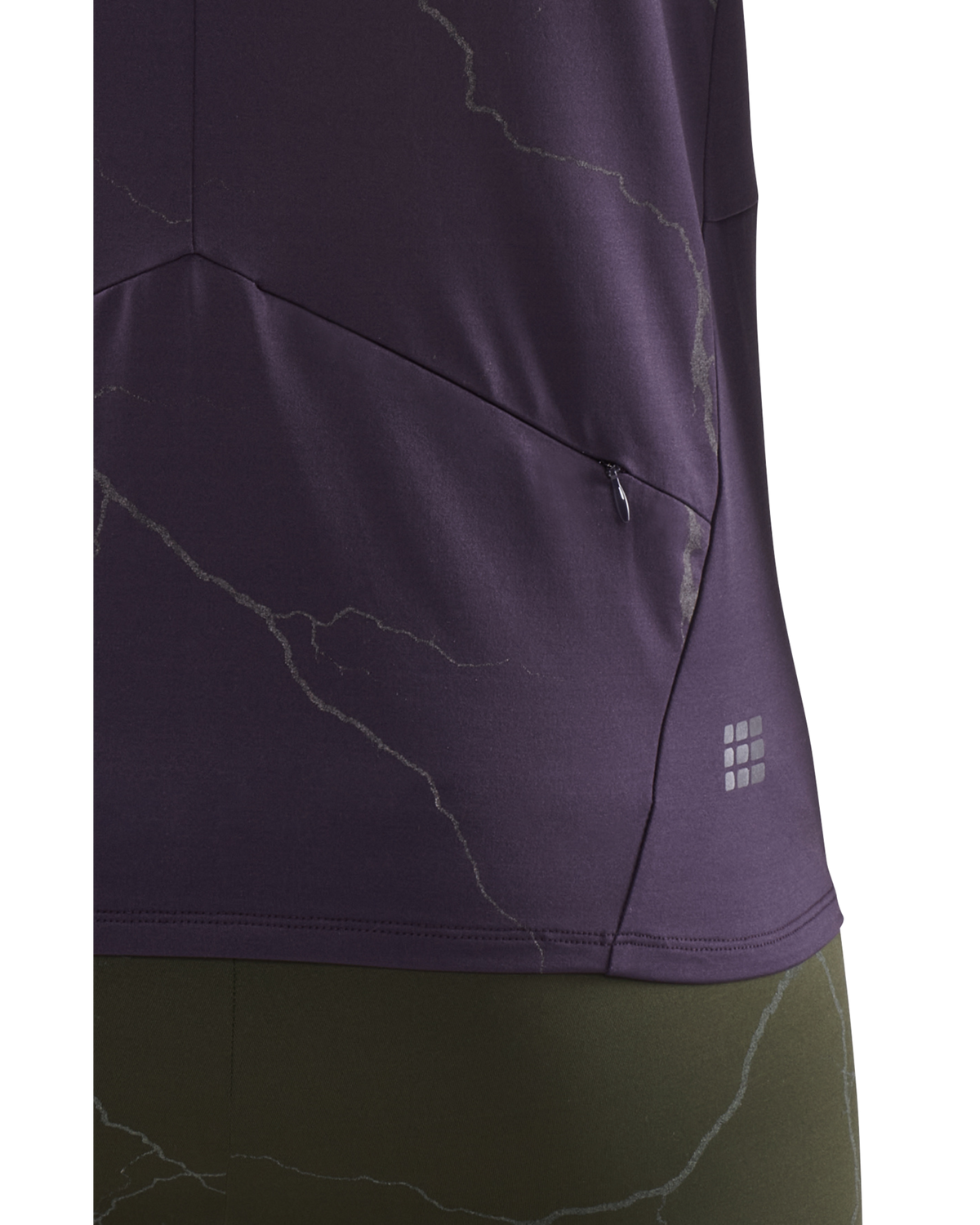 Reflective Long Sleeve Shirt, Men, Purple, close-up detail