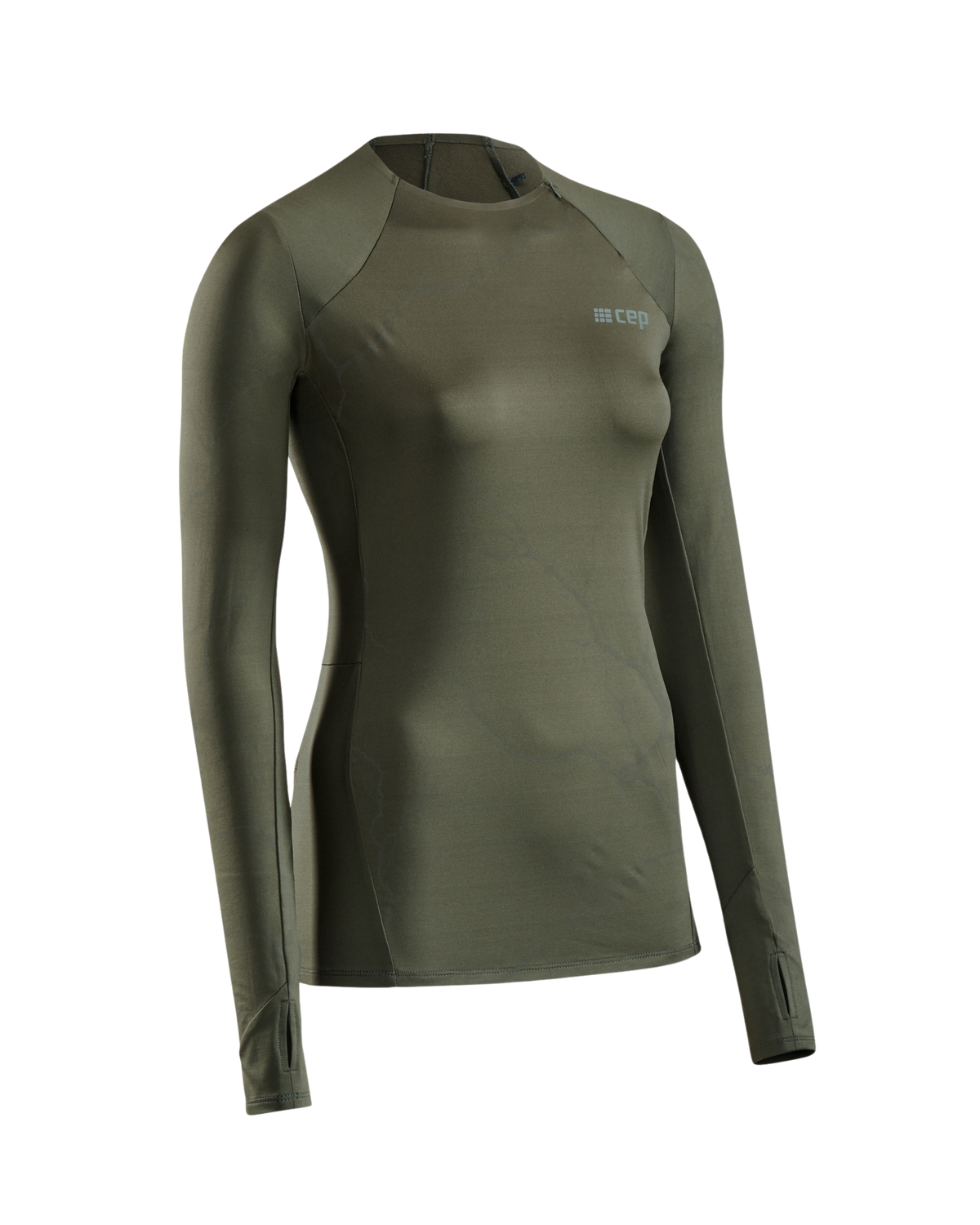 Reflective Long Sleeve Shirt, Women, Dark Green