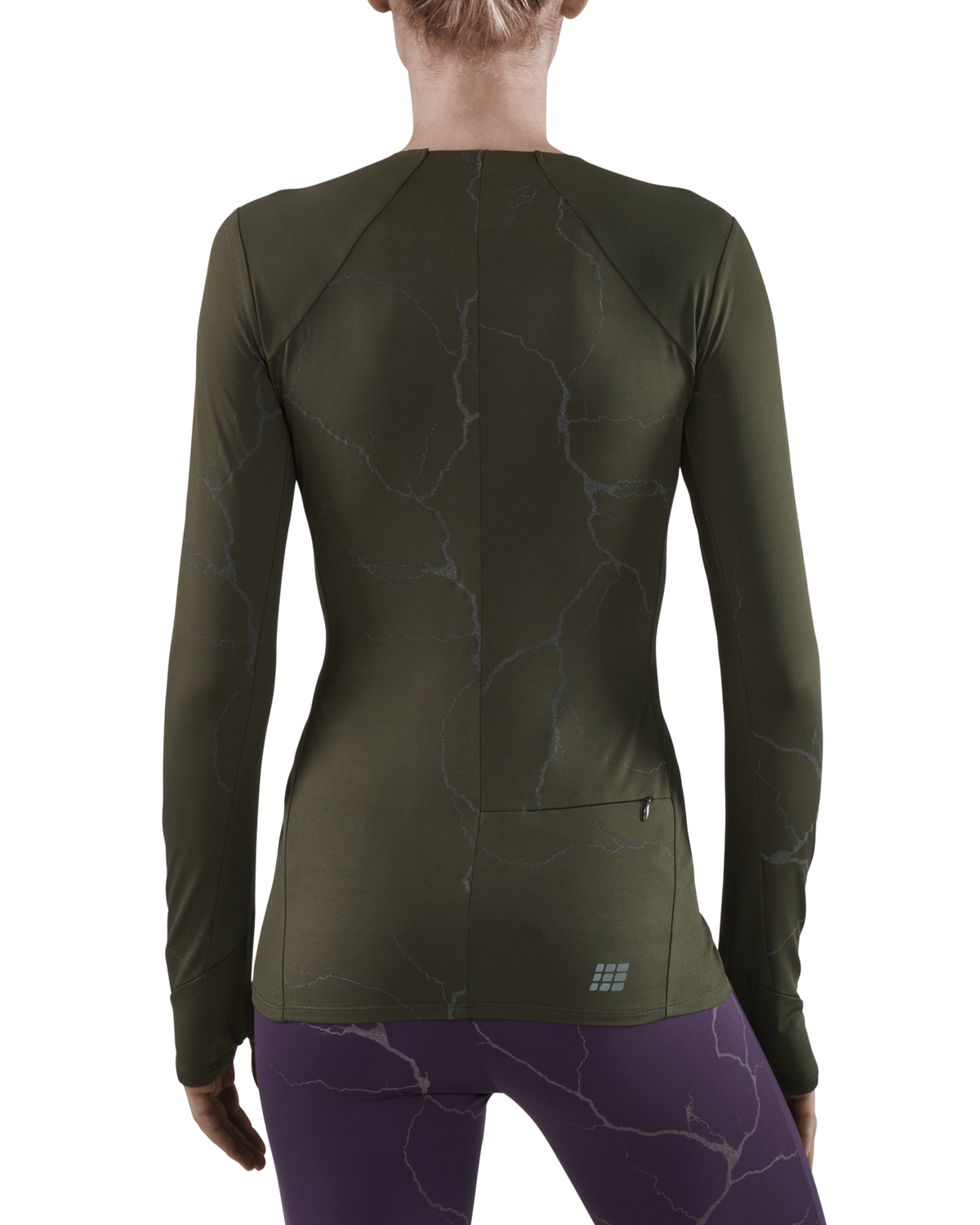 Reflective Long Sleeve Shirt, Women, Dark Green