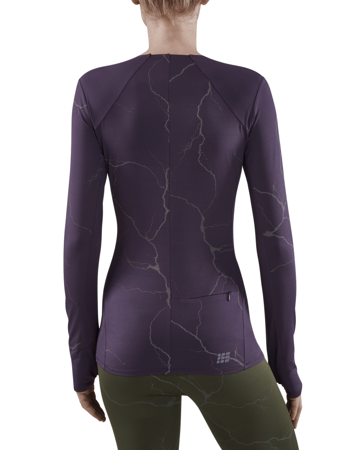 Reflective Long Sleeve Shirt, Women, Purple