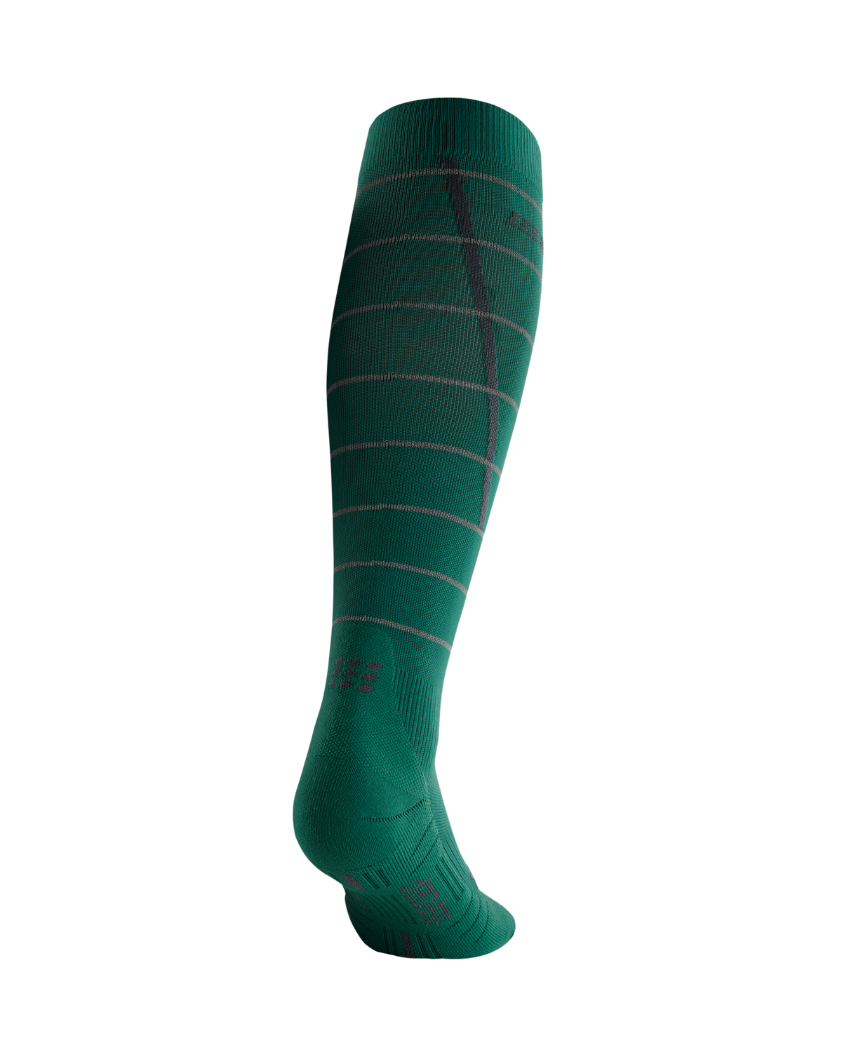 Reflective Tall Compression Socks, Men, Green/Silver