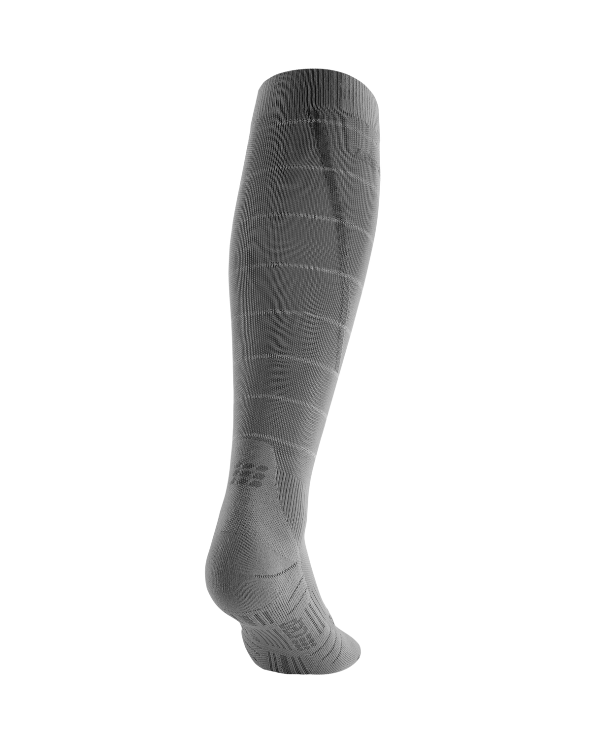 Reflective Tall Compression Socks, Men, Grey/Silver