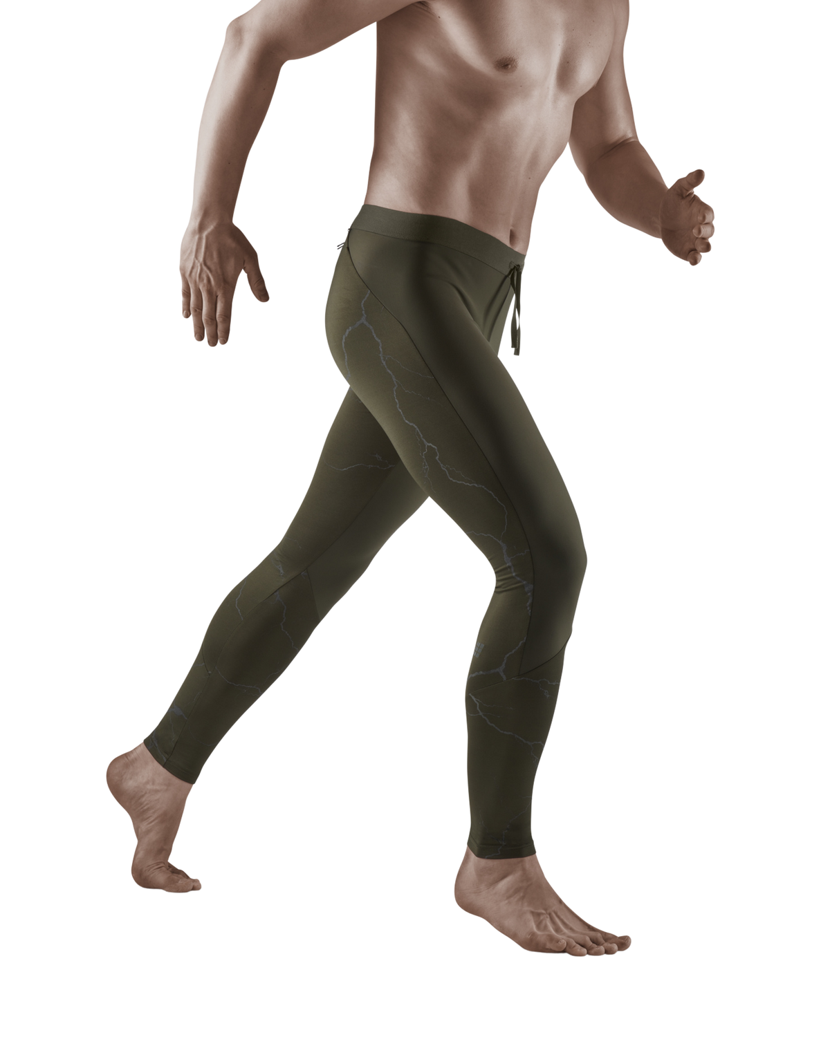 Reflective Tights, Men, Dark Green