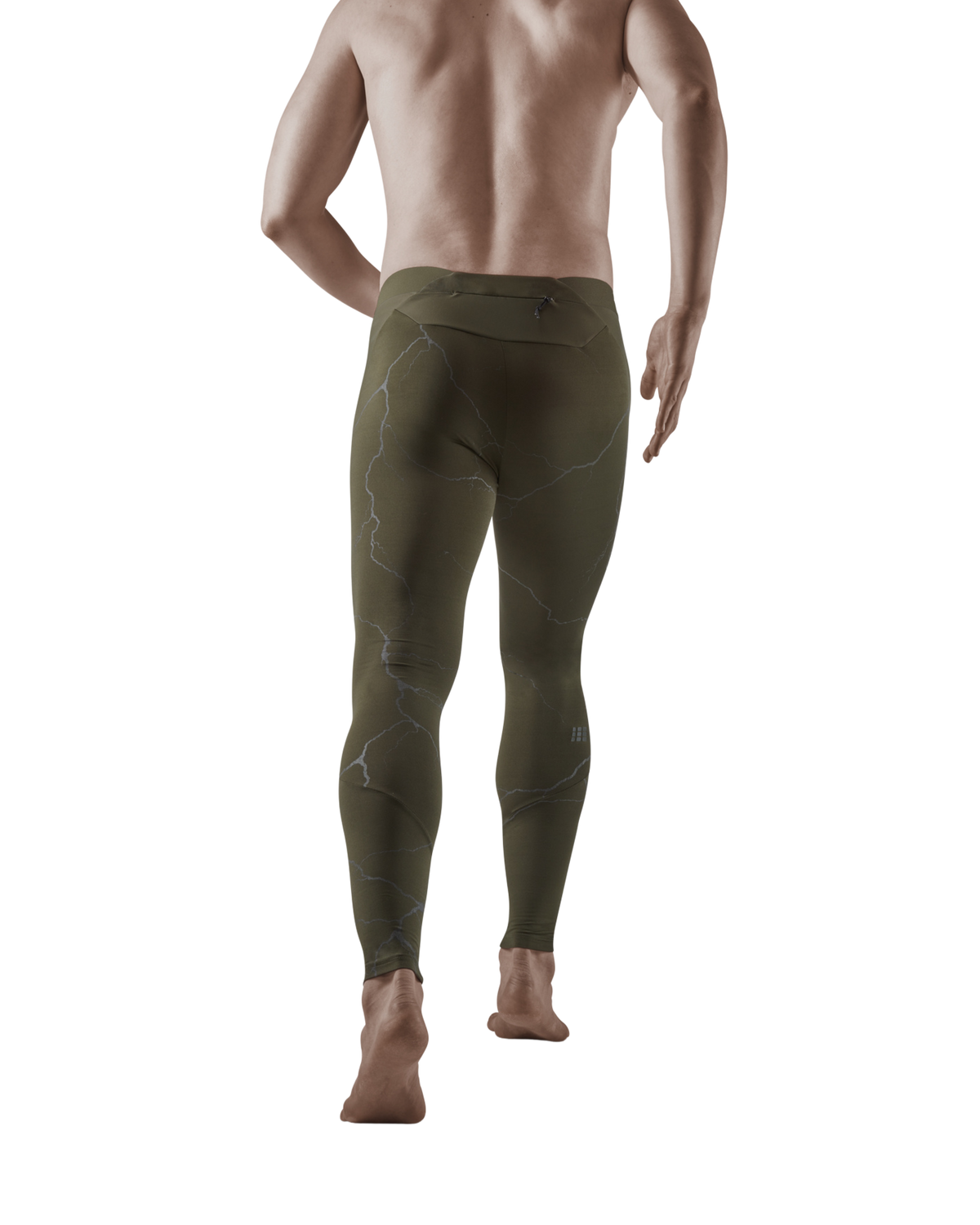 Reflective Tights, Men, Dark Green