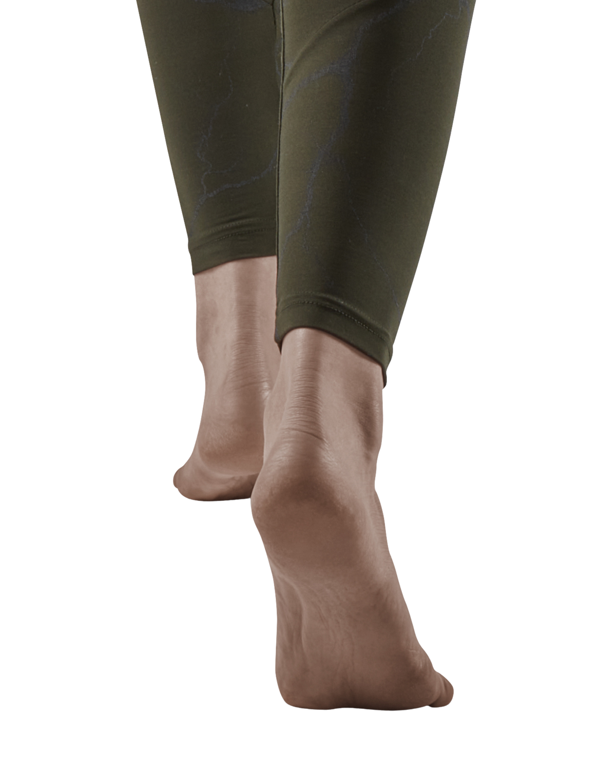Reflective Tights, Women, Dark Green, close-up detail