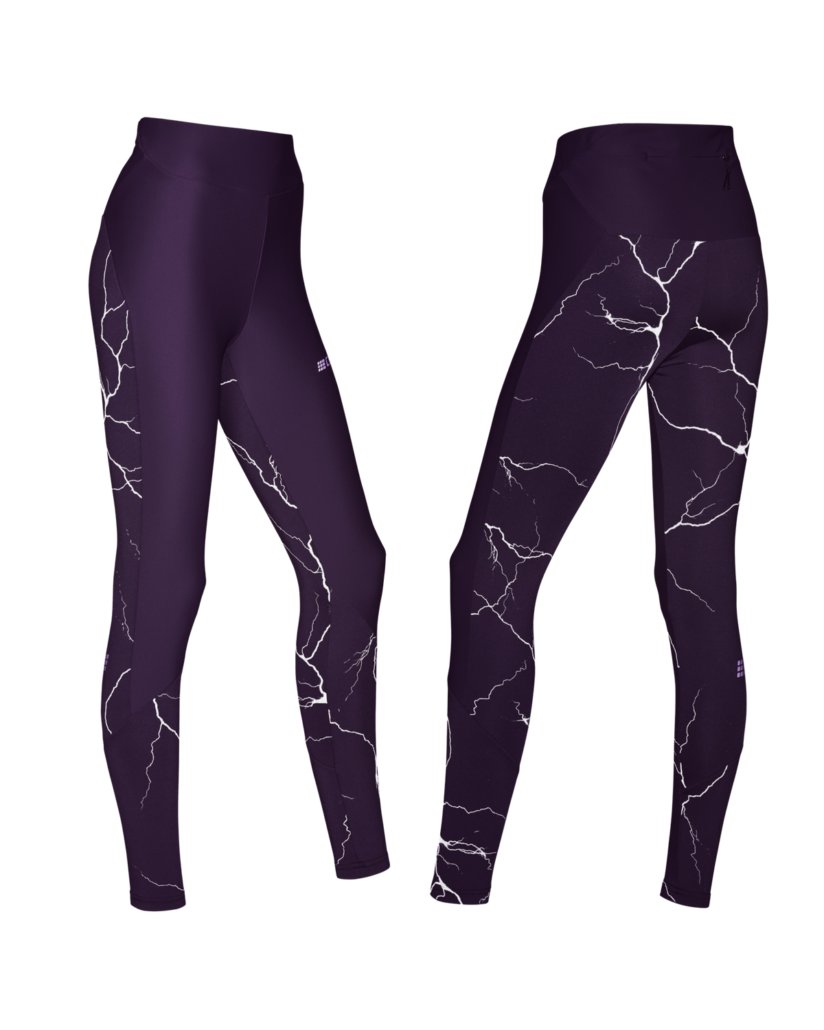 Reflective Tights, Women, Purple