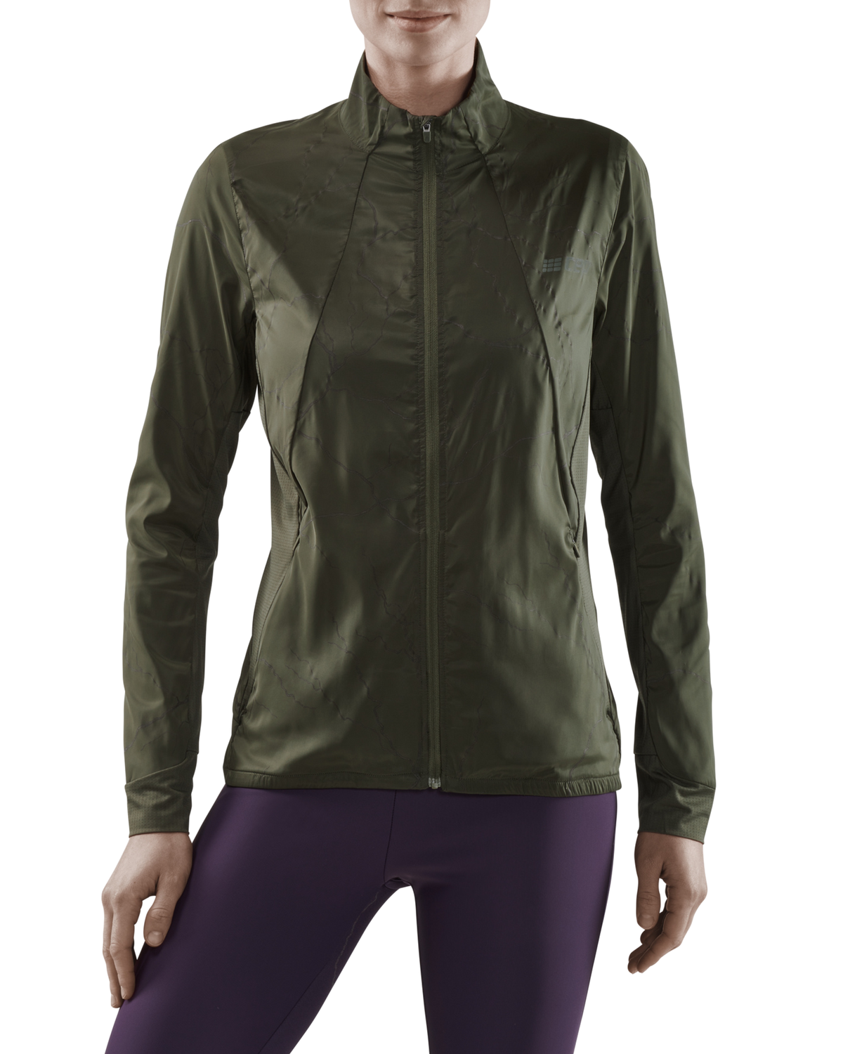 Reflective Windbreaker, Women, Dark Green