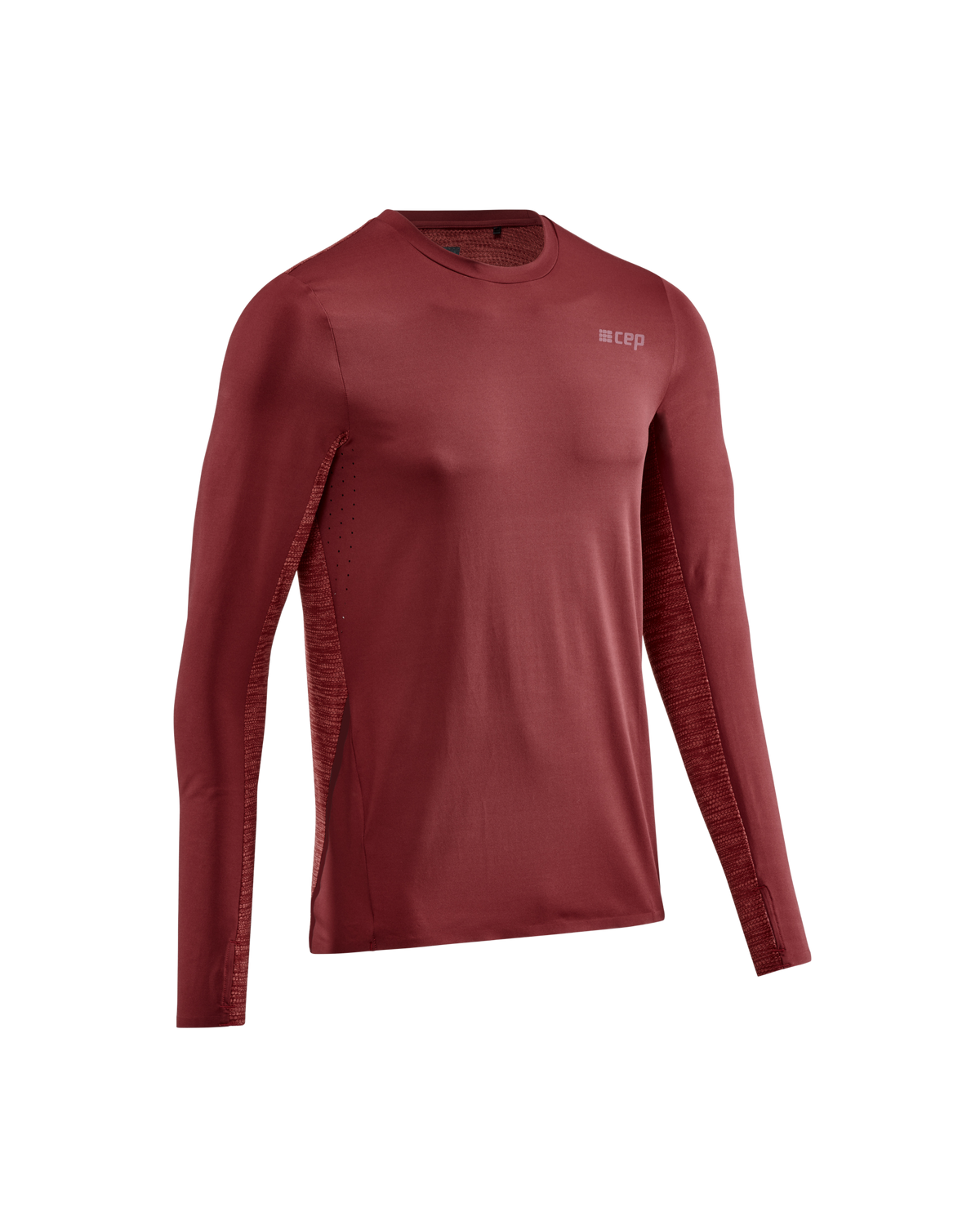 Run Long Sleeve Shirt, Men, Dark Red