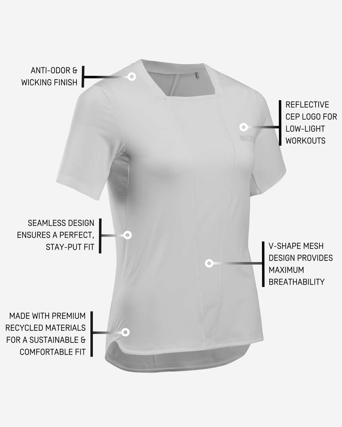 Run Short Sleeve Shirt 4.0, Women, White