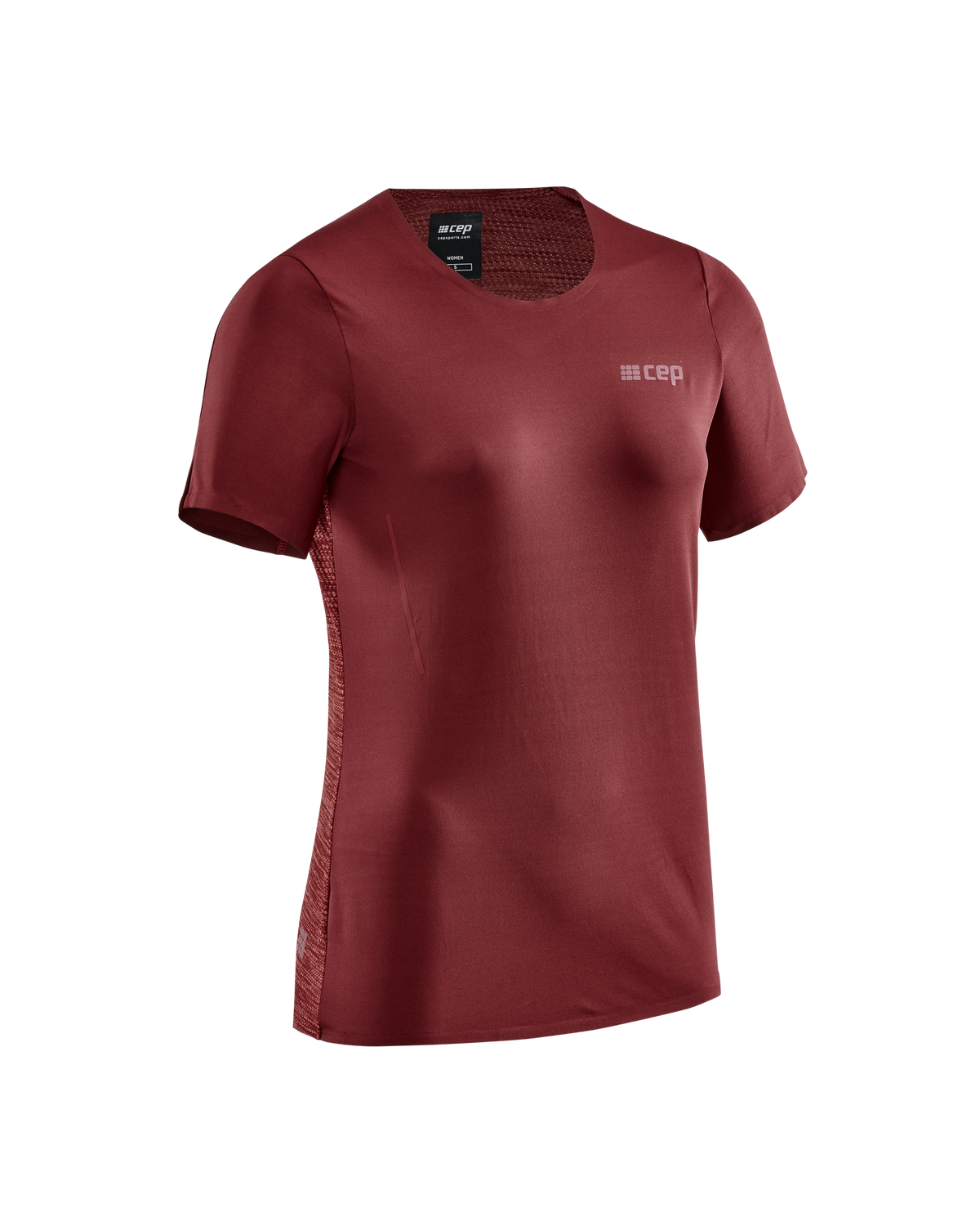 Run Short Sleeve Shirt, Women, Dark Red