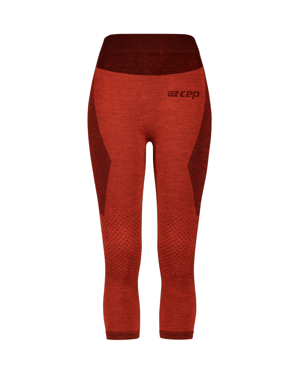 Ski Merino 3/4 Base Tights, Women, Aubergine/Red Merino