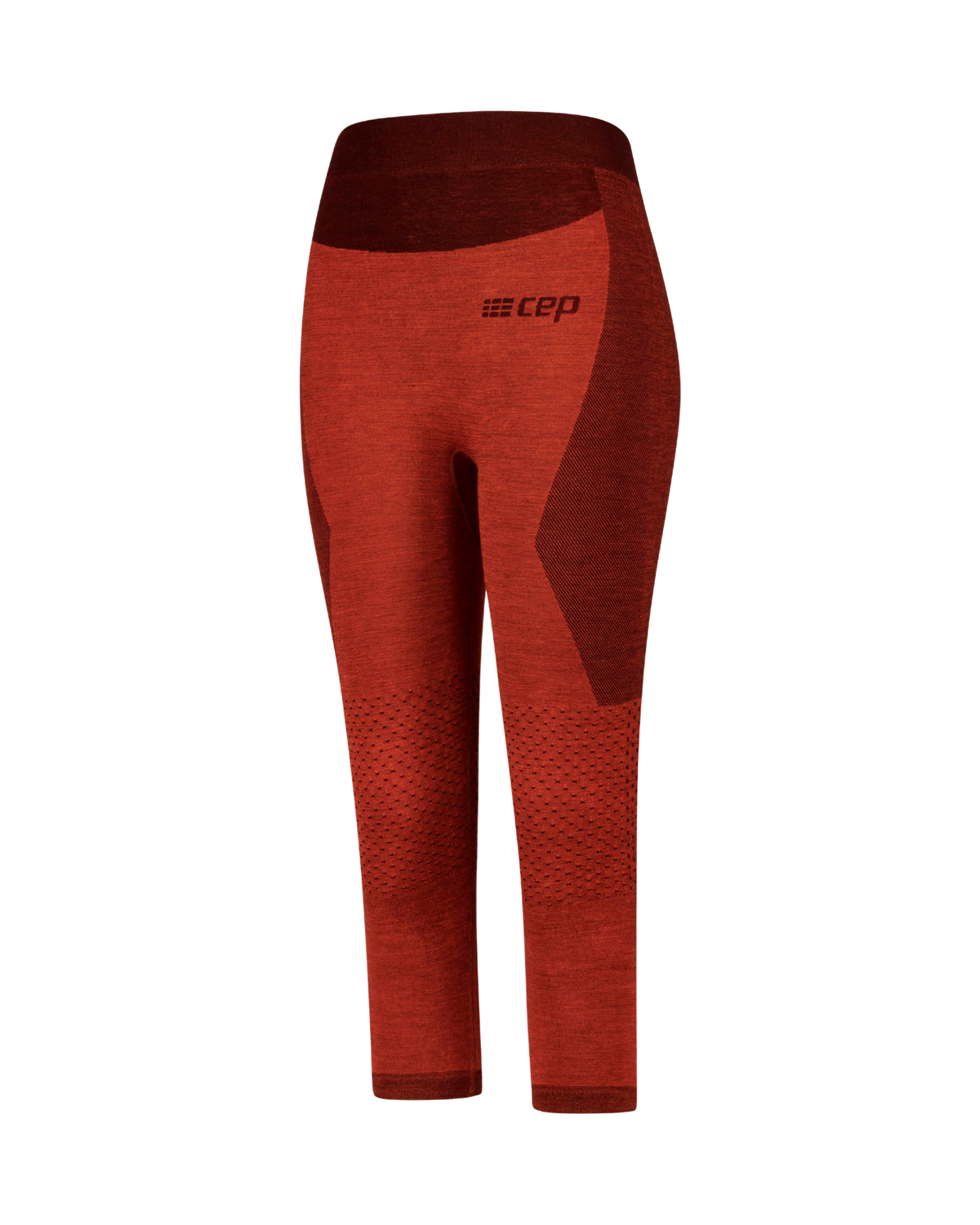 Ski Merino 3/4 Base Tights, Women, Aubergine/Red Merino