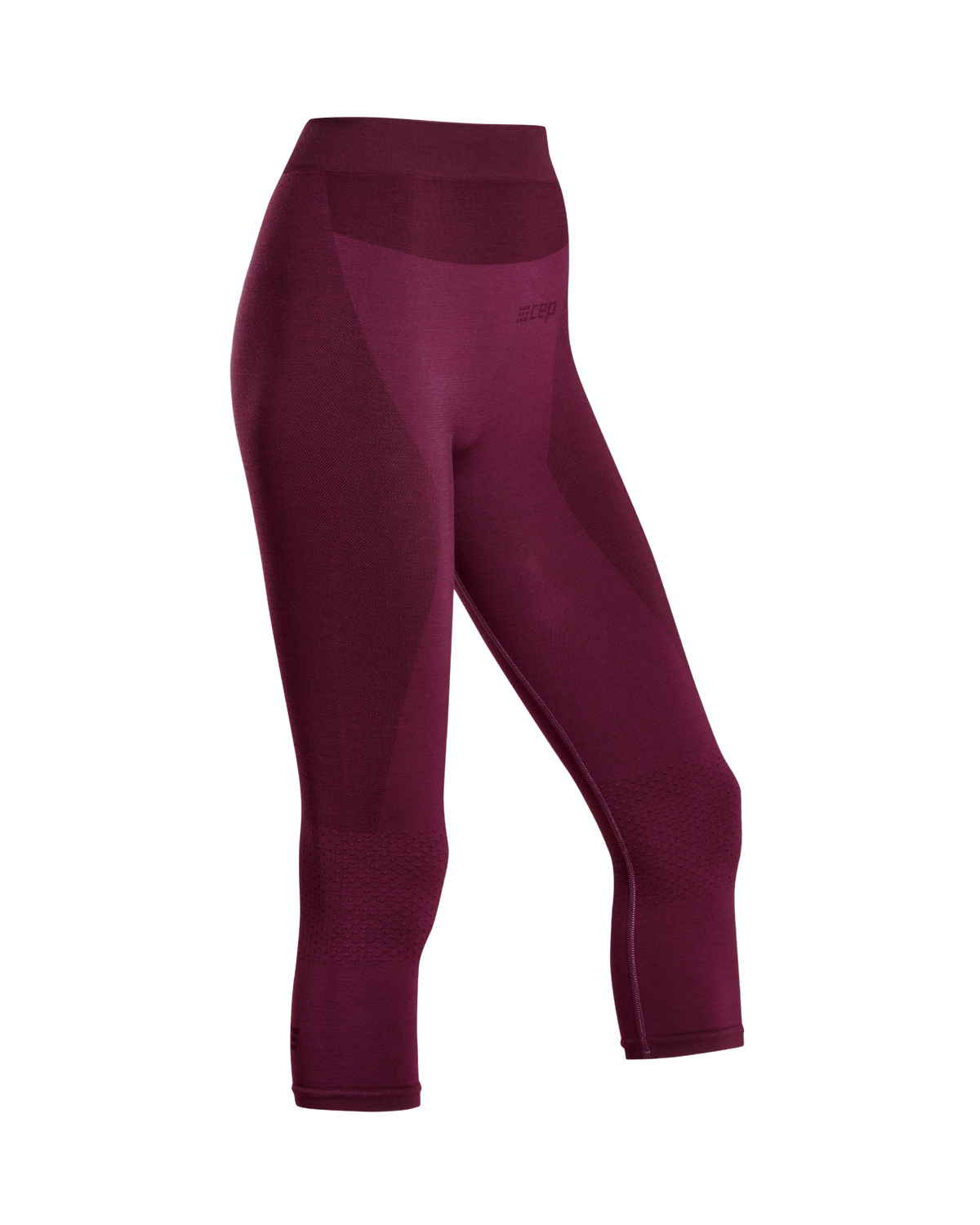Ski Merino 3/4 Base Tights, Women, Purple Merino