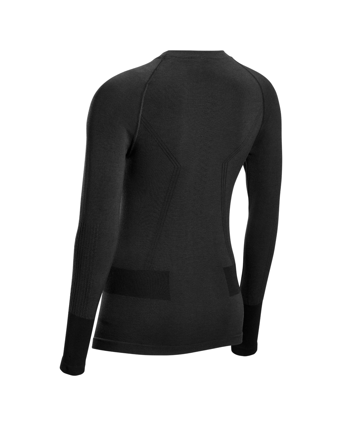 Ski Merino Base Shirt, Women, Black Merino