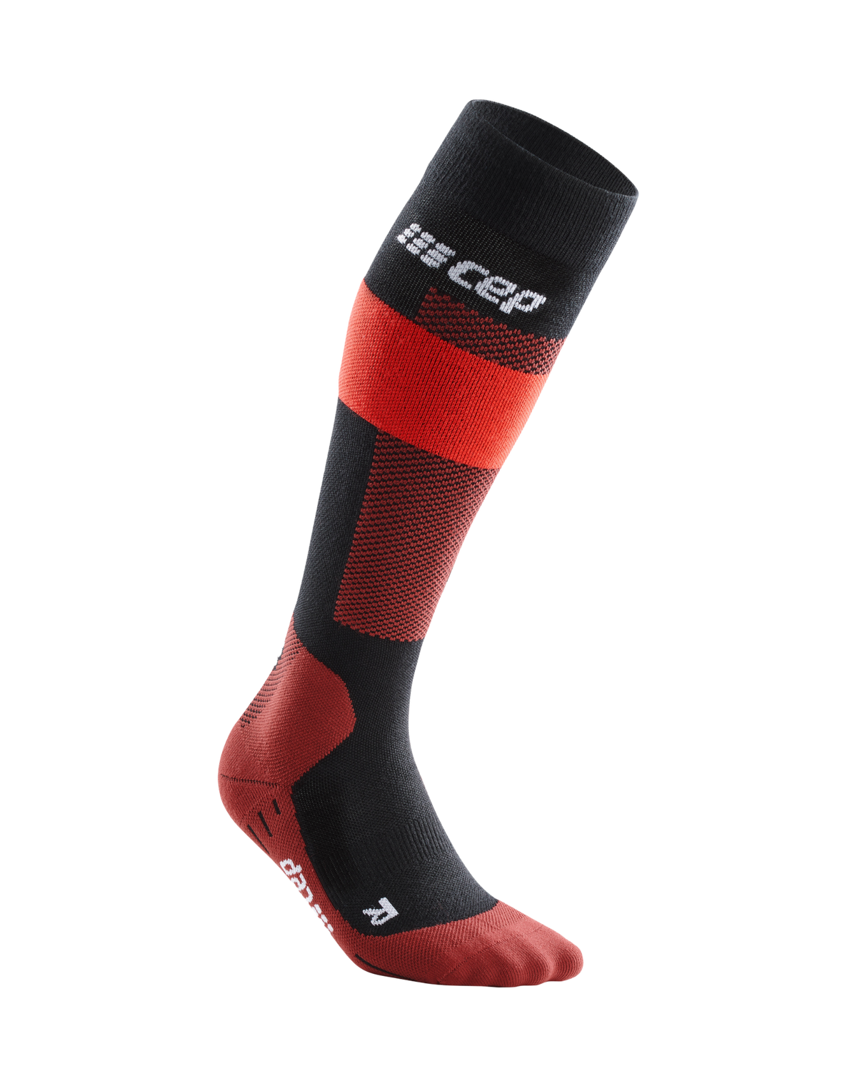 Ski Merino Tall Compression Socks, Men, Red Merino