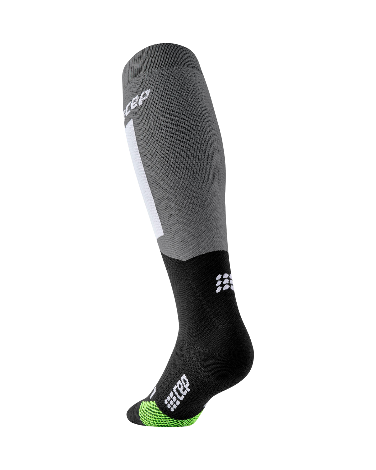 Ski Thermo Tall Compression Socks, Women, Grey/Black/Lime
