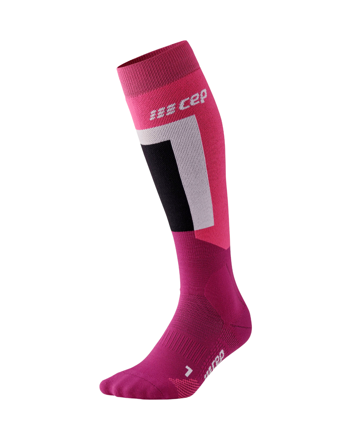 Ski Thermo Tall Compression Socks, Women, Pink/Purple/Black