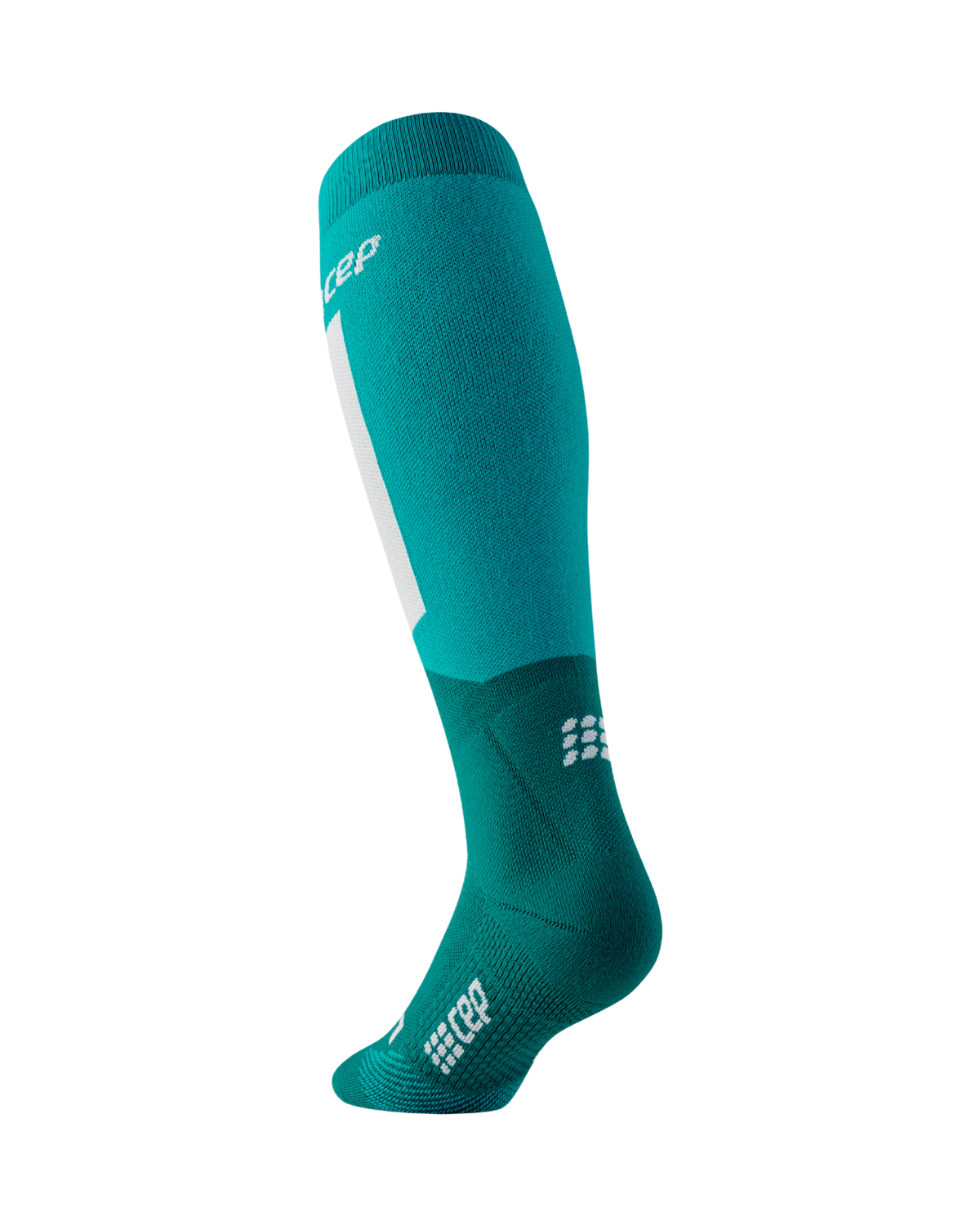 Ski Thermo Tall Compression Socks, Women, Turquoise/Green/Black