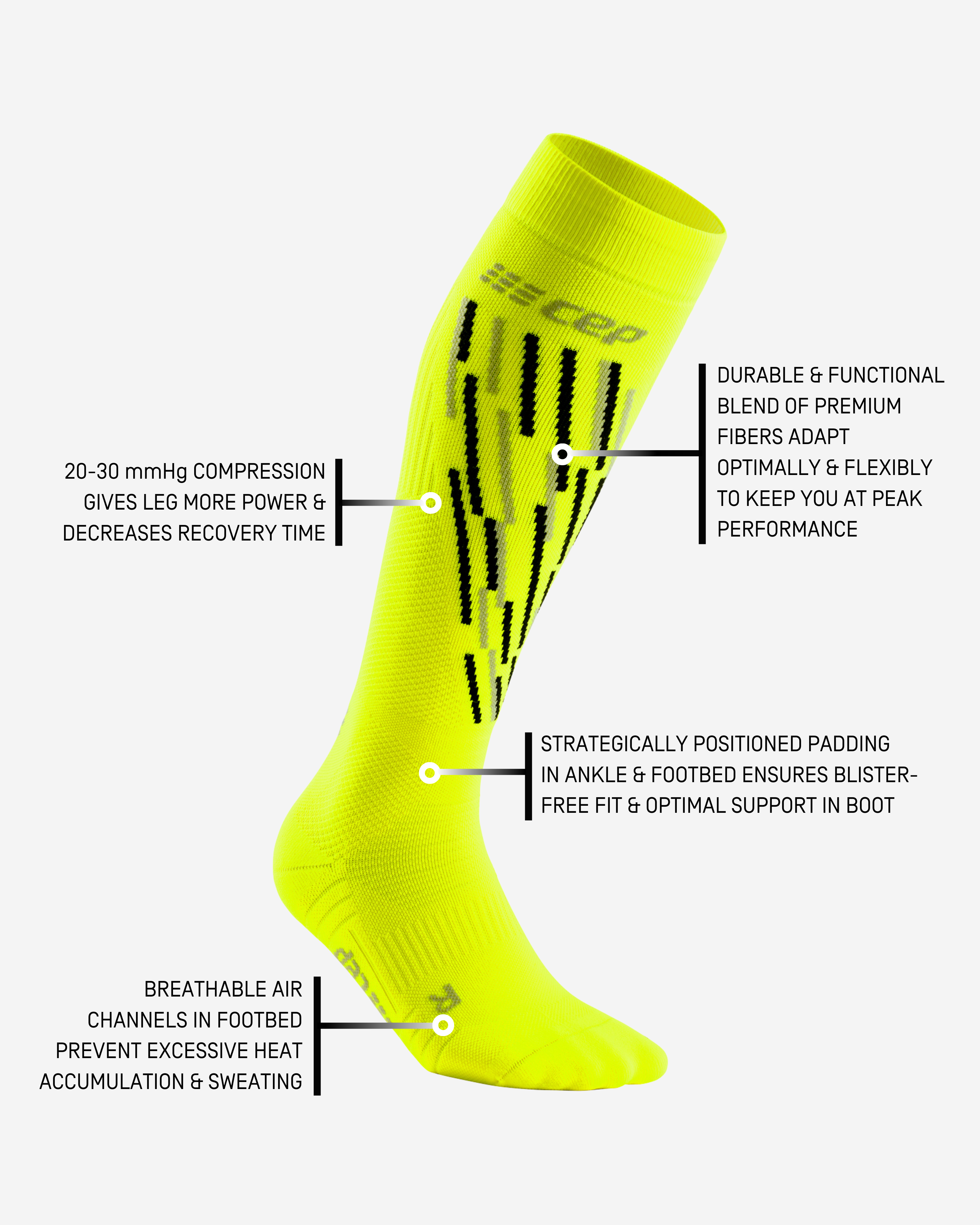 Women's Ski Thermo Socks Compression Socks 20-30 mmHg – CEP