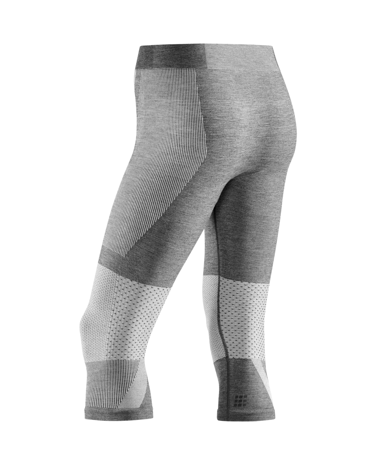 Ski Touring 3/4 Base Tights, Men, Light Grey/Dark Grey