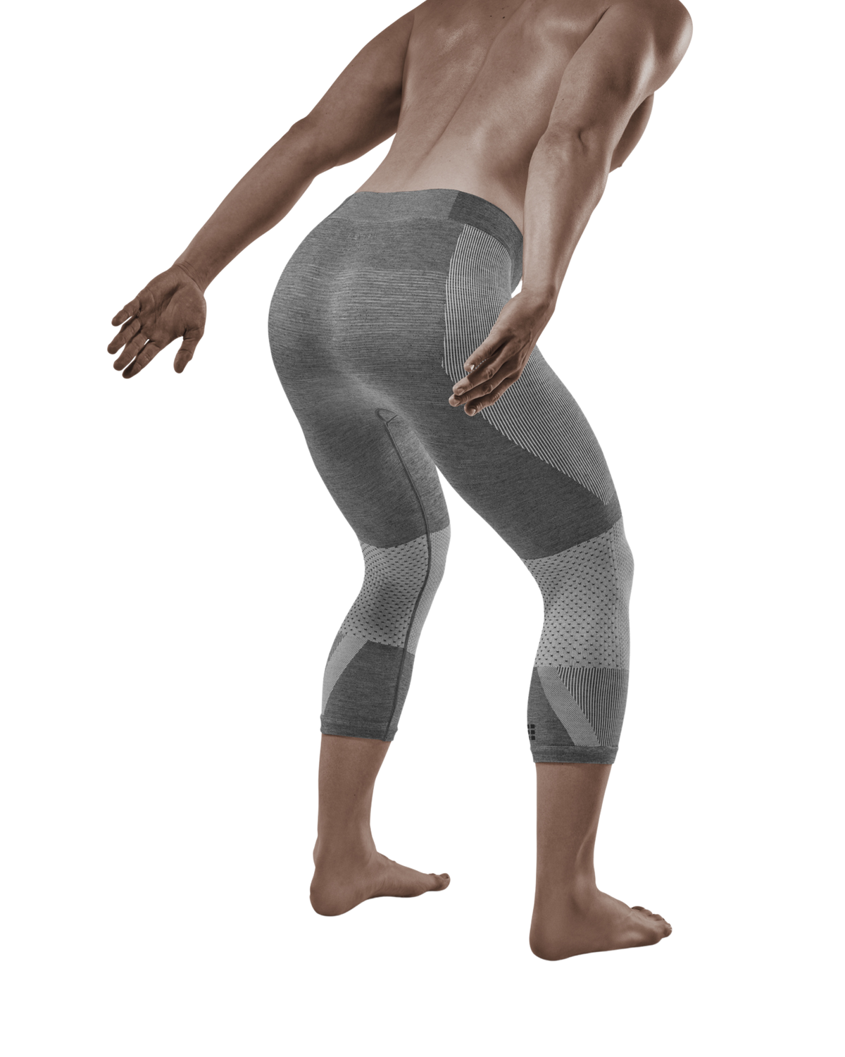 Ski Touring 3/4 Base Tights, Men, Light Grey/Dark Grey