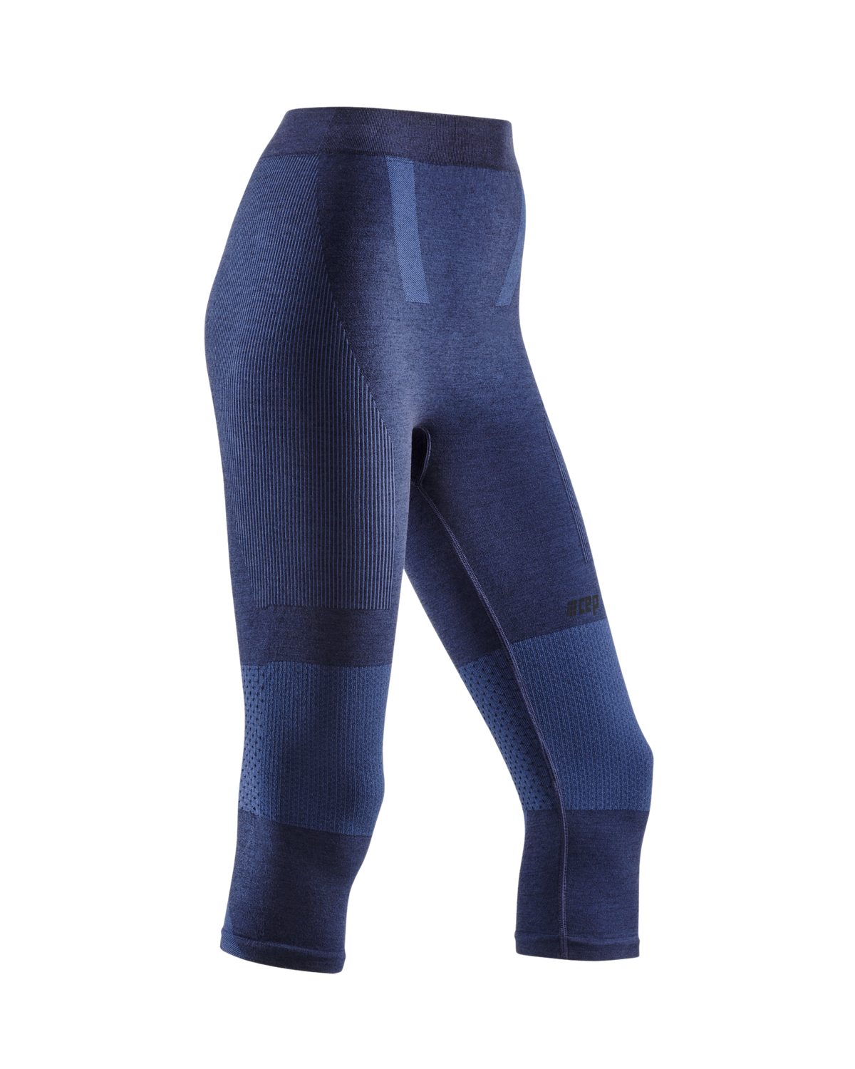 Ski Touring 3/4 Base Tights, Women, Blue/Navy Blue