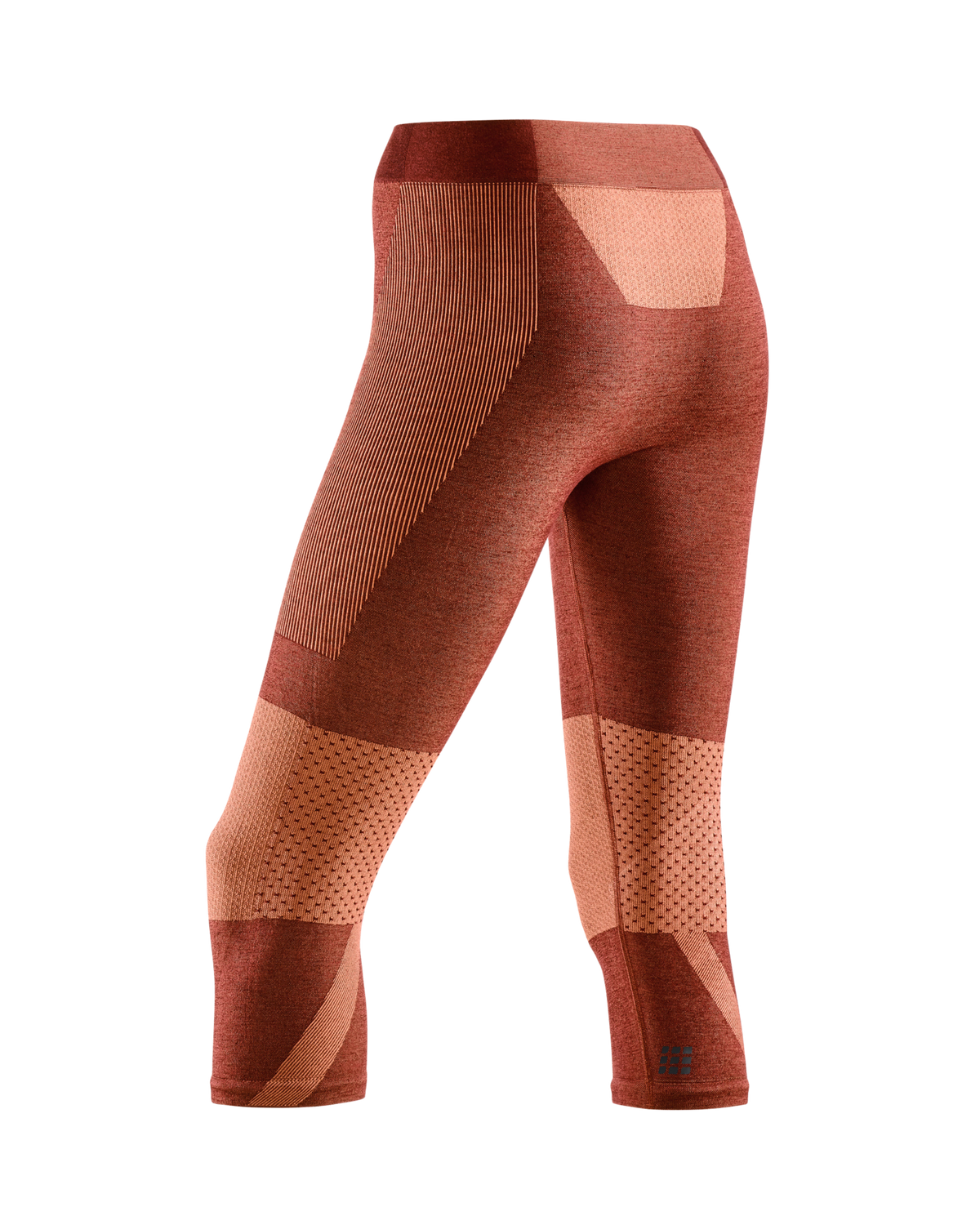 Ski Touring 3/4 Base Tights, Women, Orange/Dark Orange