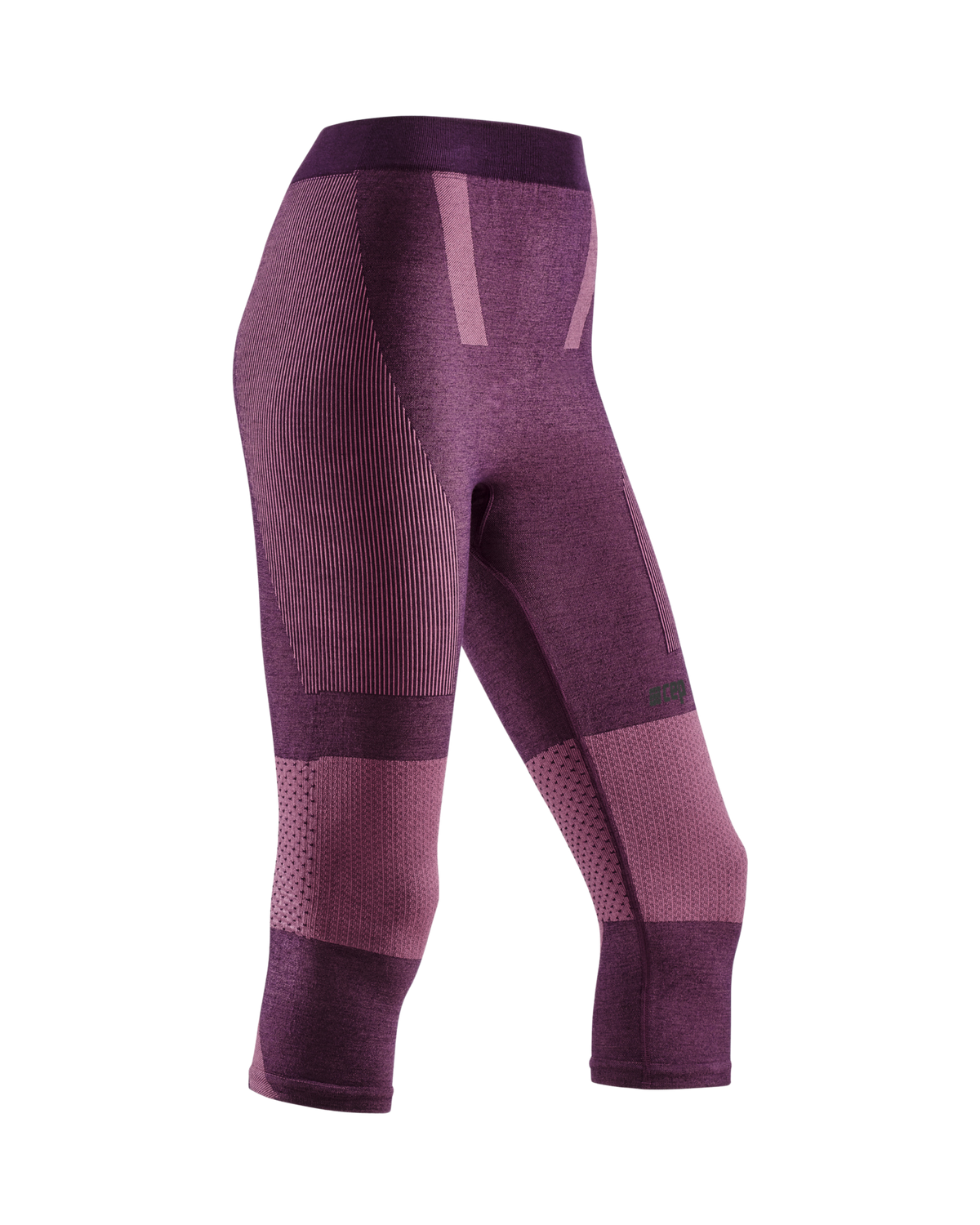 Ski Touring 3/4 Base Tights, Women, Violet/Dark Violet