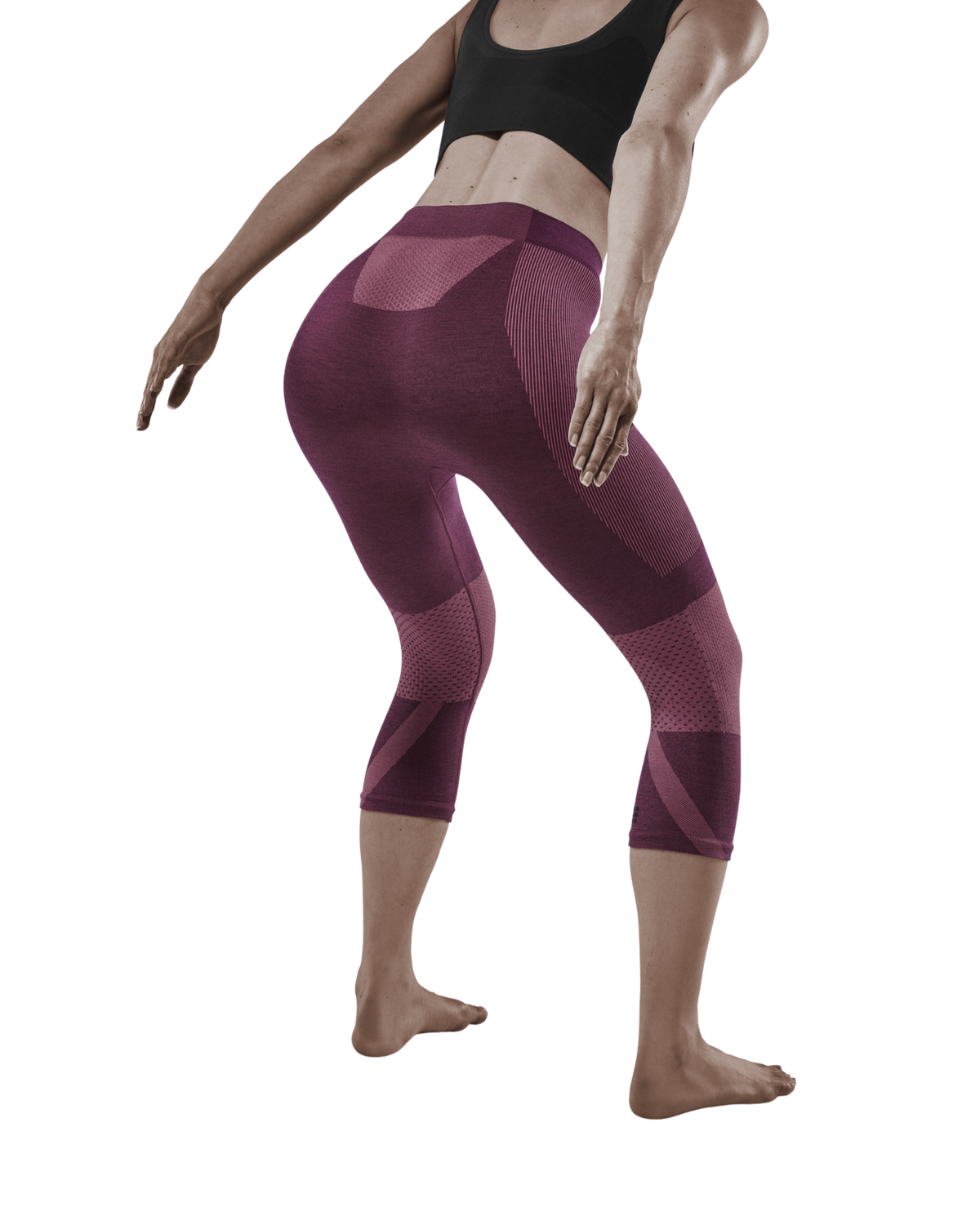 Ski Touring 3/4 Base Tights, Women, Violet/Dark Violet
