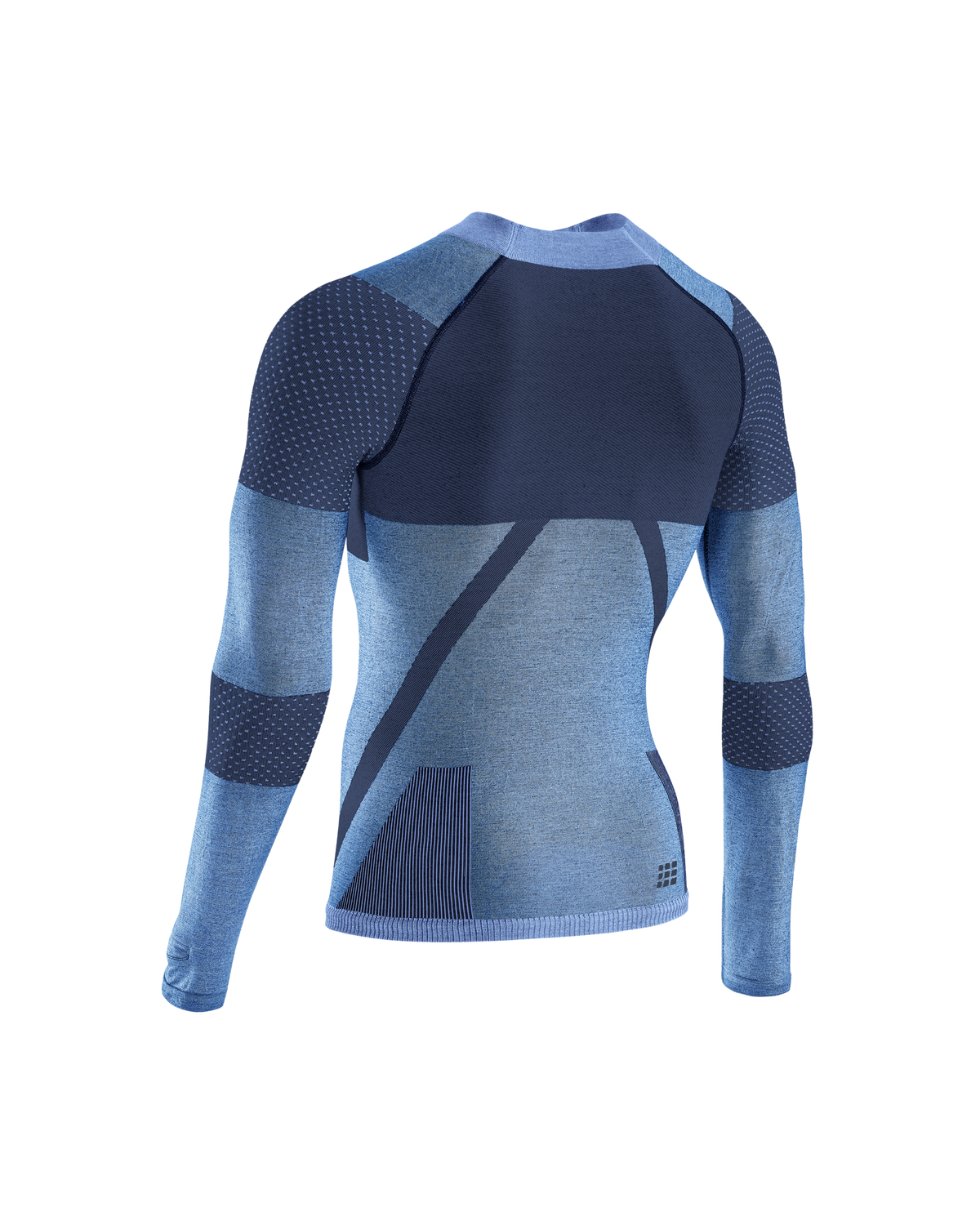 Ski Touring Base Shirt, Men, Navy Blue/Blue