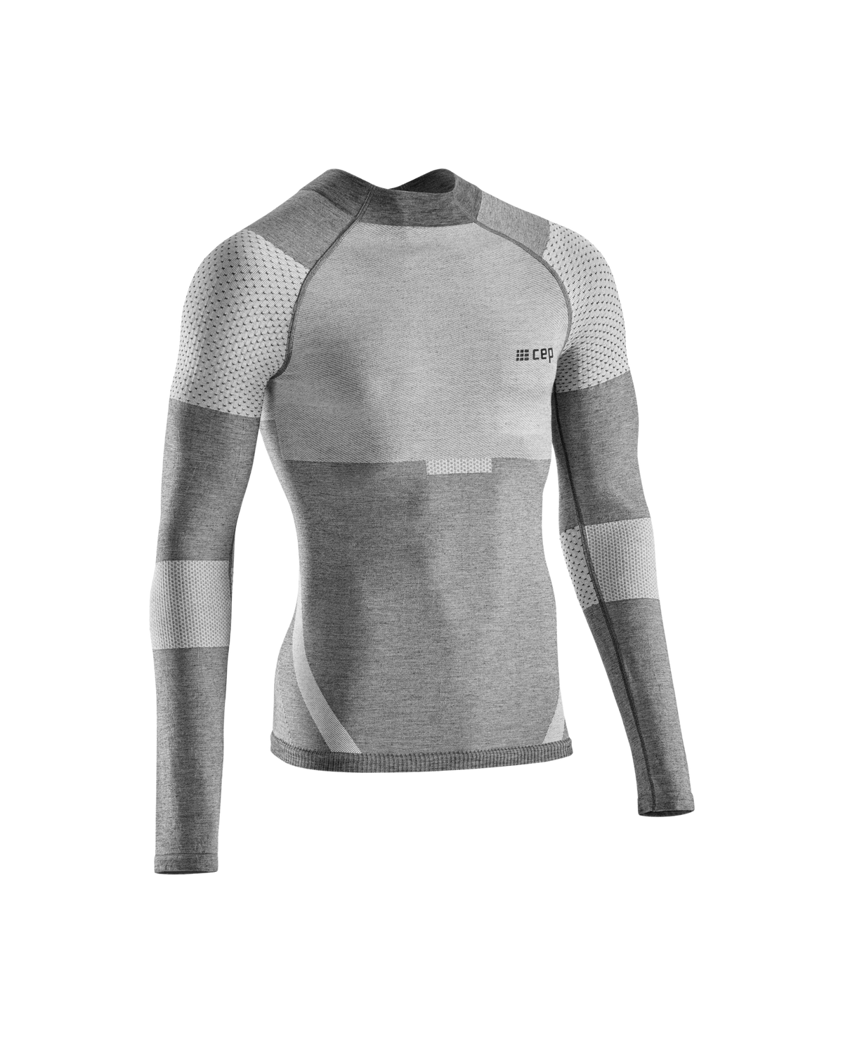 Ski Touring Base Shirt, Men, Light Grey/Dark Grey