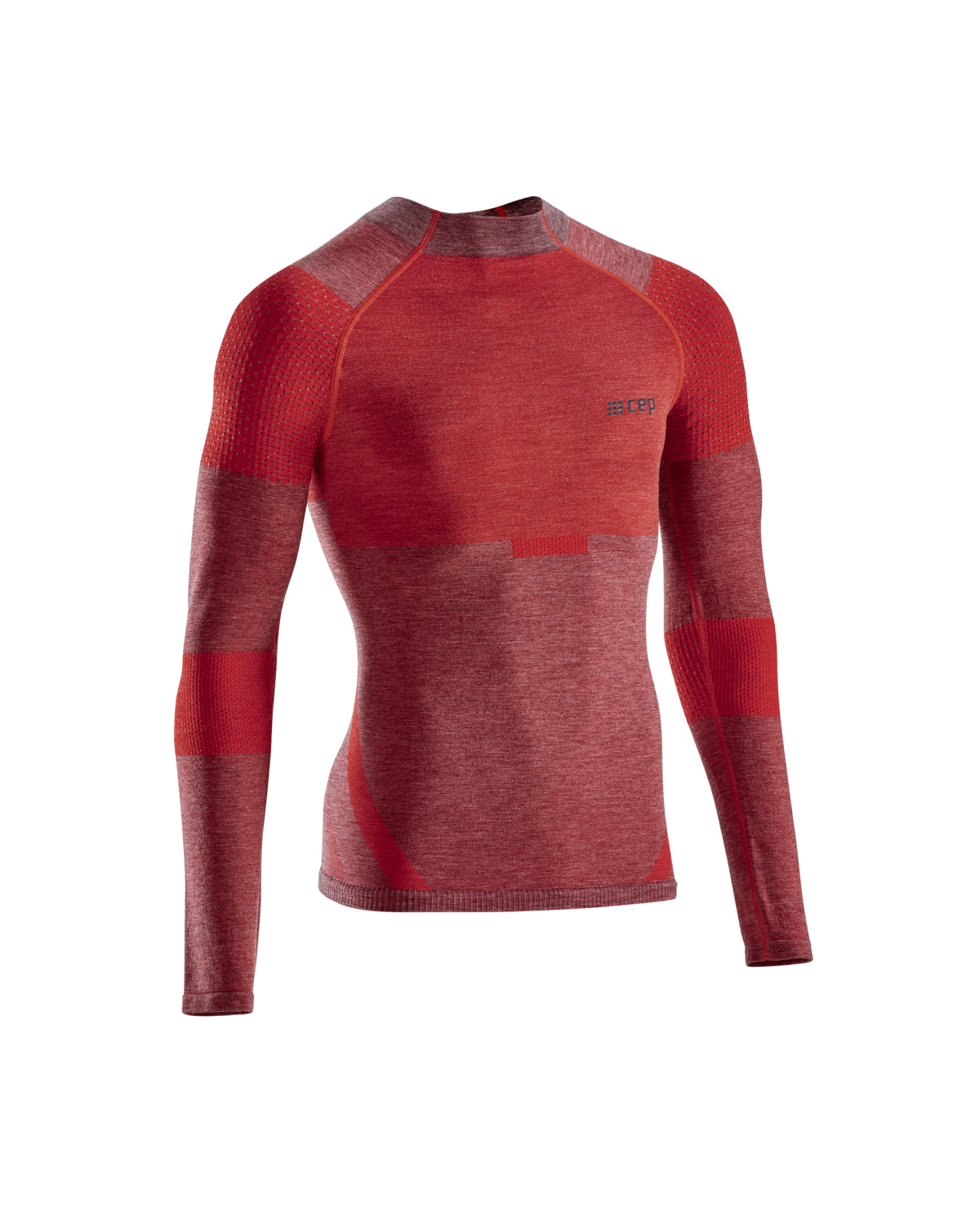 Ski Touring Base Shirt, Men, Red/Dark Red