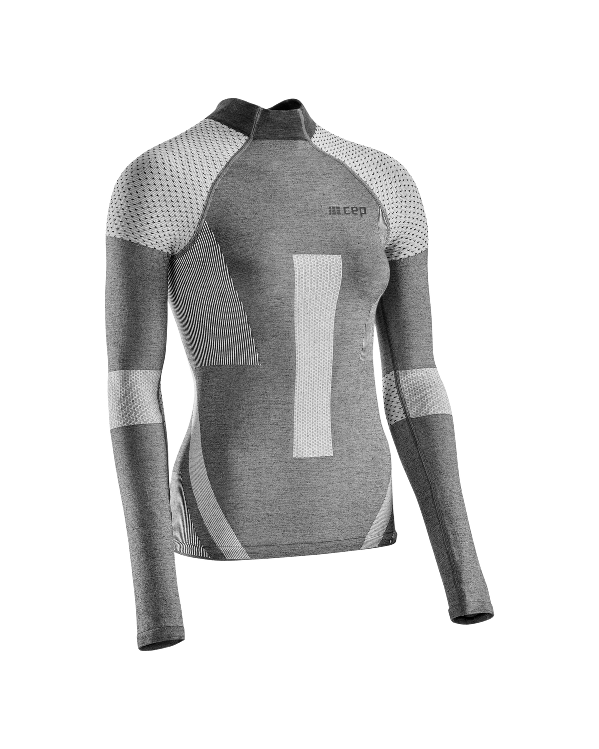 Ski Touring Base Shirt, Women, Light Grey/Dark Grey