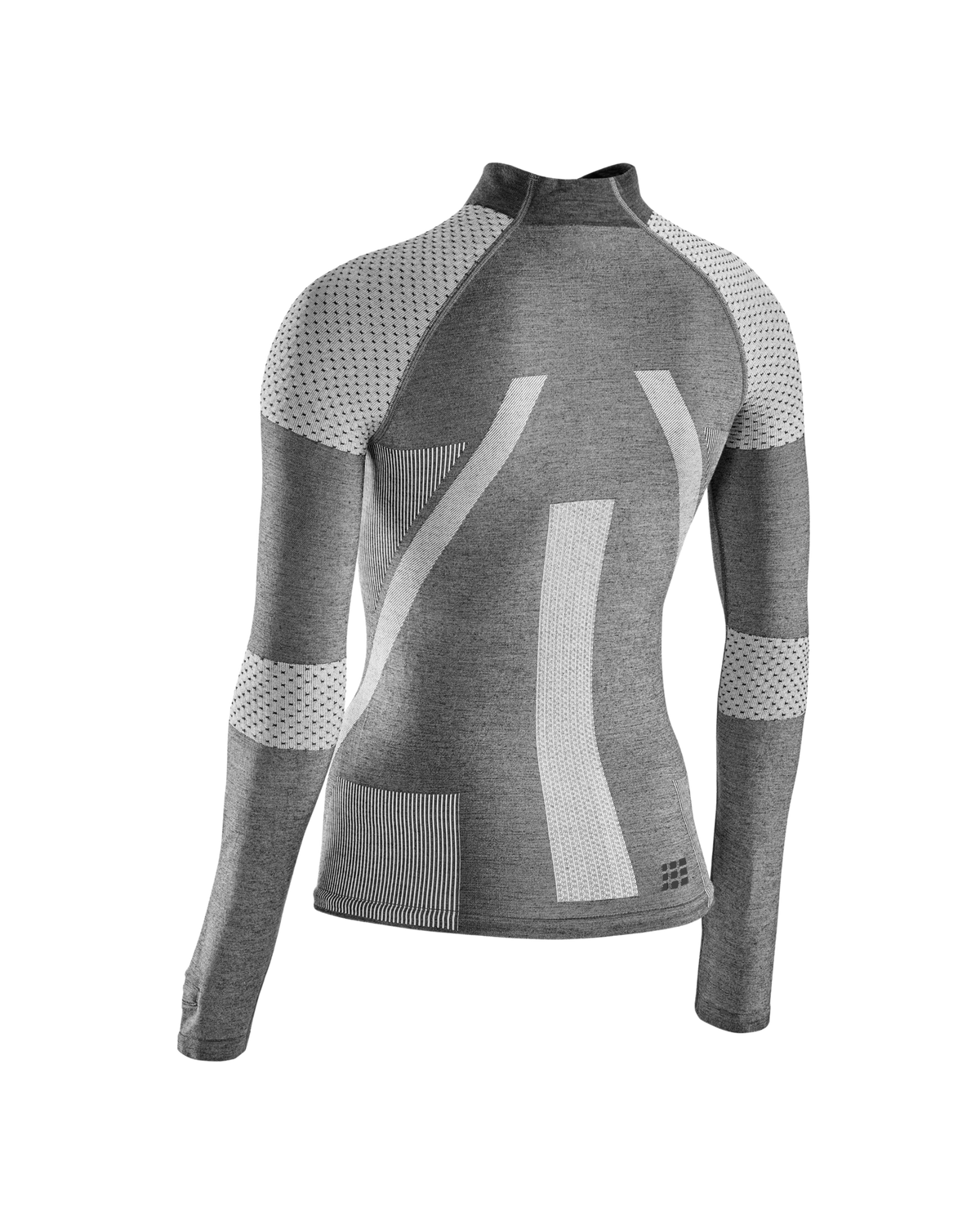 Ski Touring Base Shirt, Women, Light Grey/Dark Grey