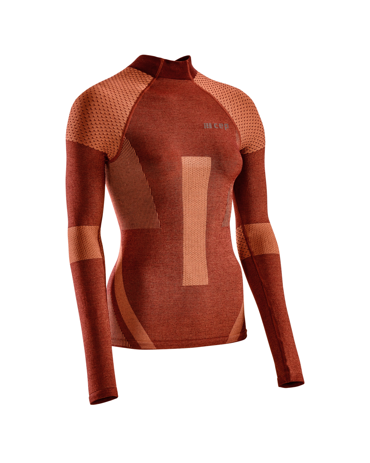 Ski Touring Base Shirt, Women, Orange/Dark Orange
