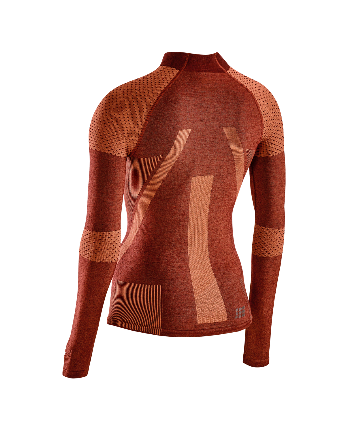 Ski Touring Base Shirt, Women, Orange/Dark Orange
